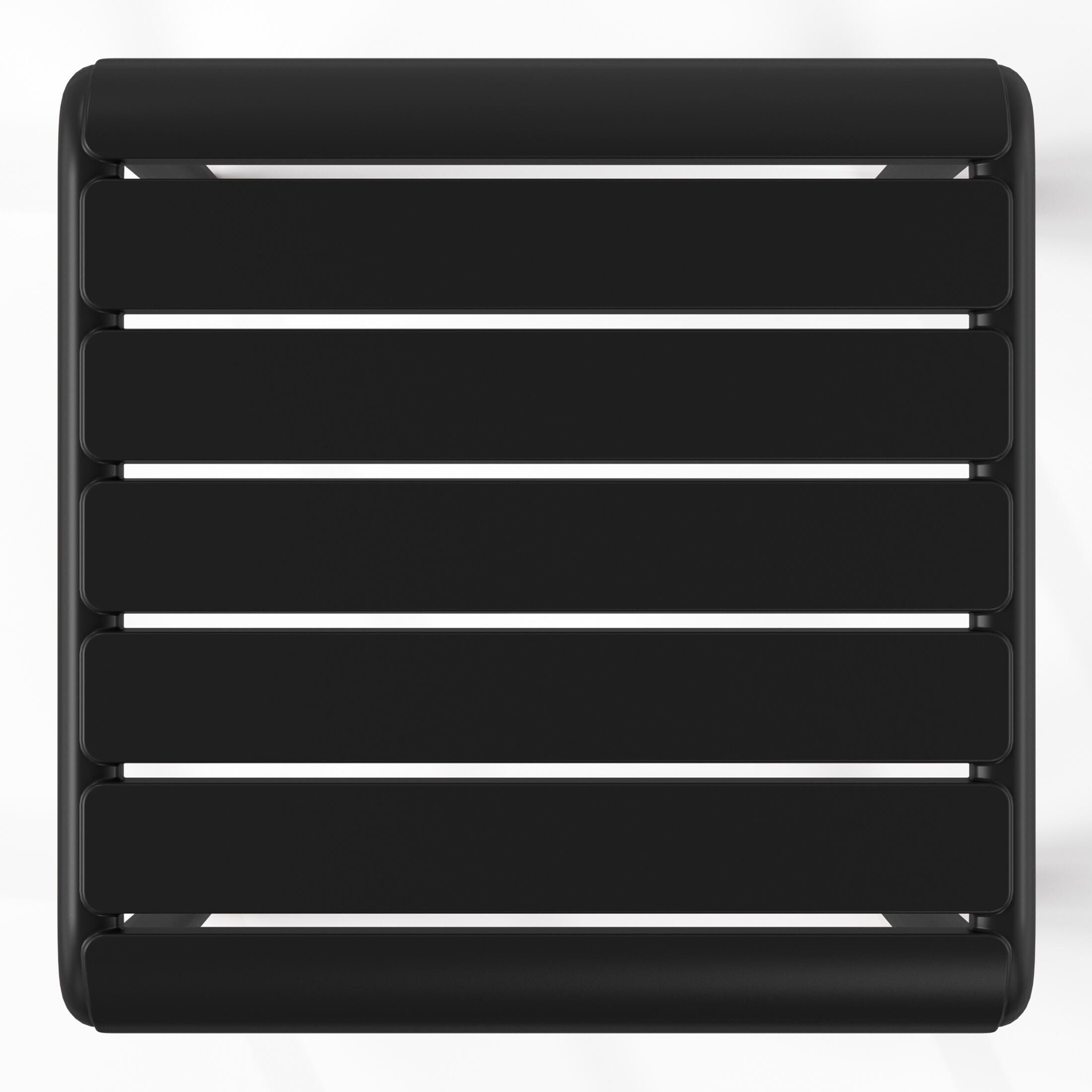 Westin Furniture Lucienne Square Outdoor Side Table (Set of 2), Black, large