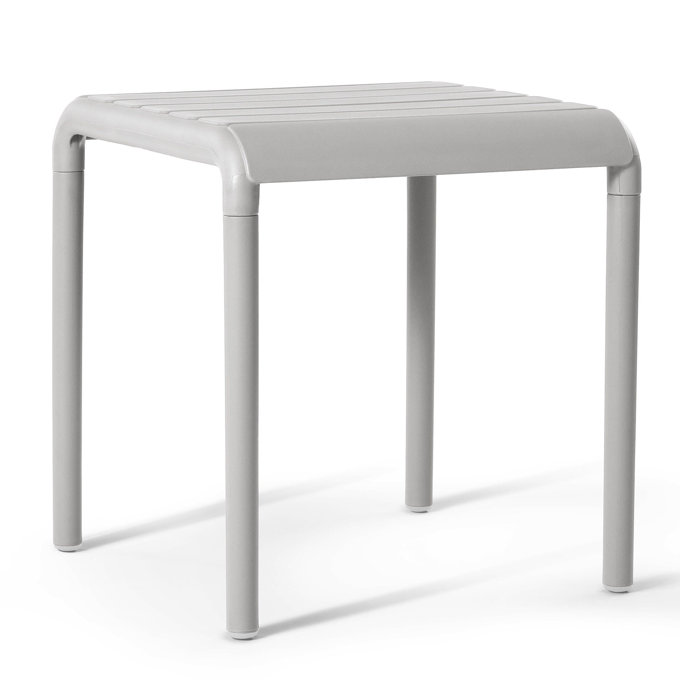 Westin Furniture Lucienne Square Outdoor Side Table (Set of 2), Gray, large