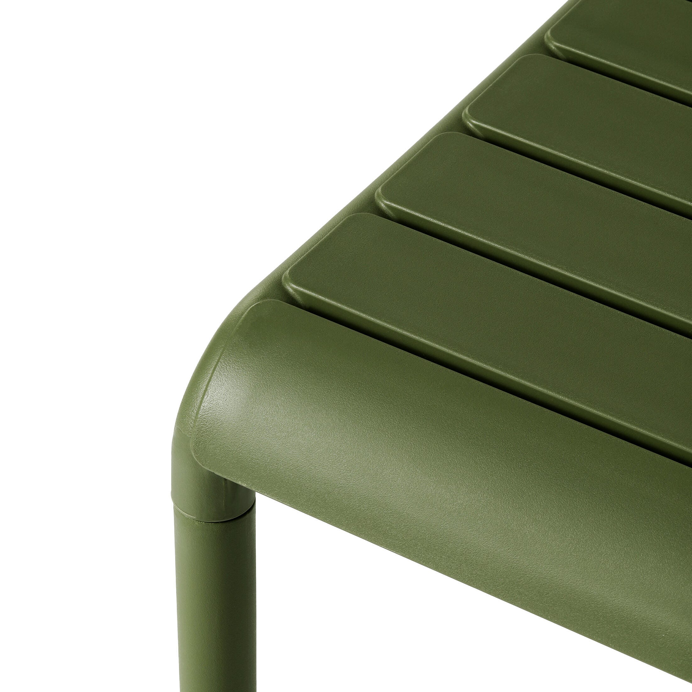 Westin Furniture Lucienne Square Outdoor Side Table (Set of 2), Olive Green, large
