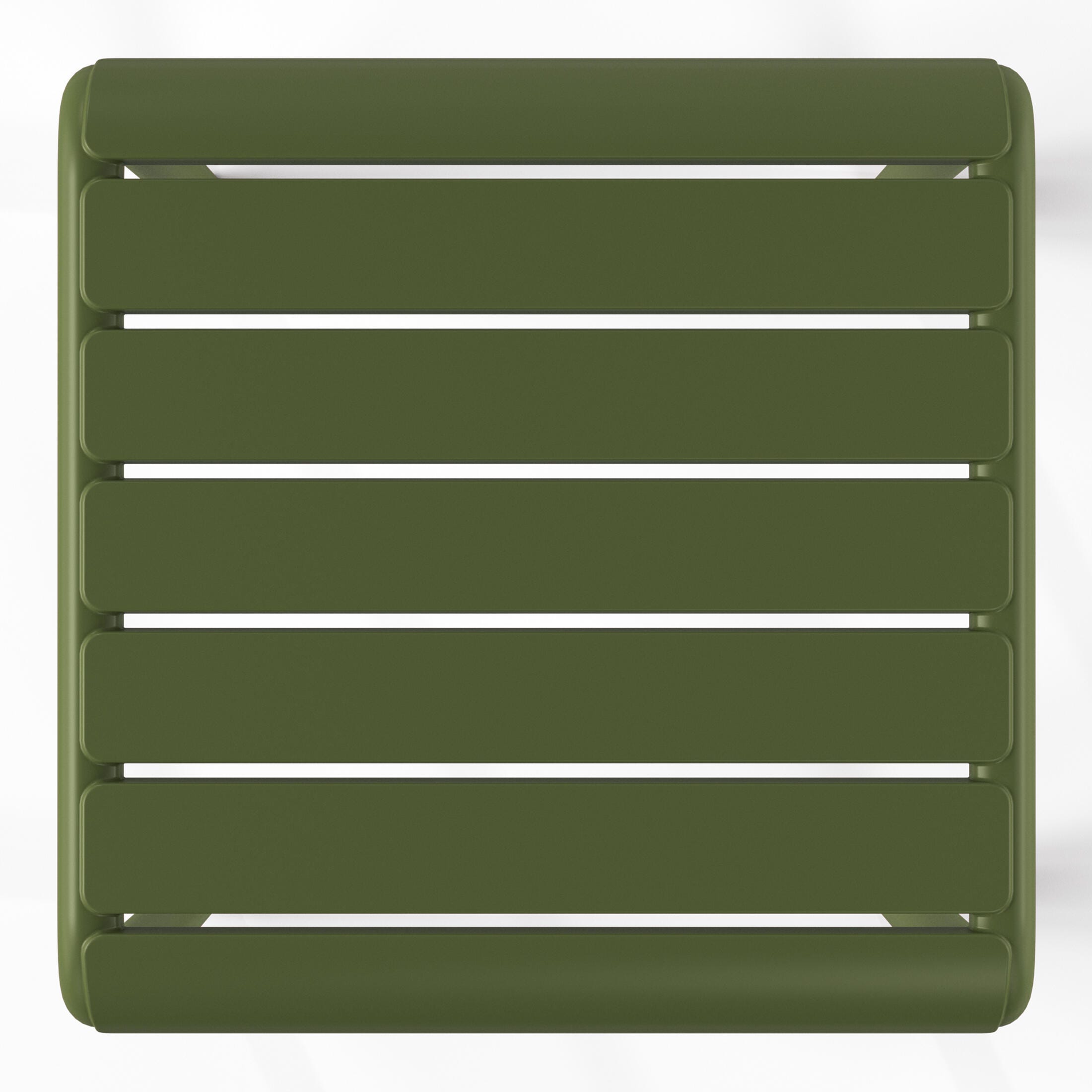 Westin Furniture Lucienne Square Outdoor Side Table (Set of 2), Olive Green, large