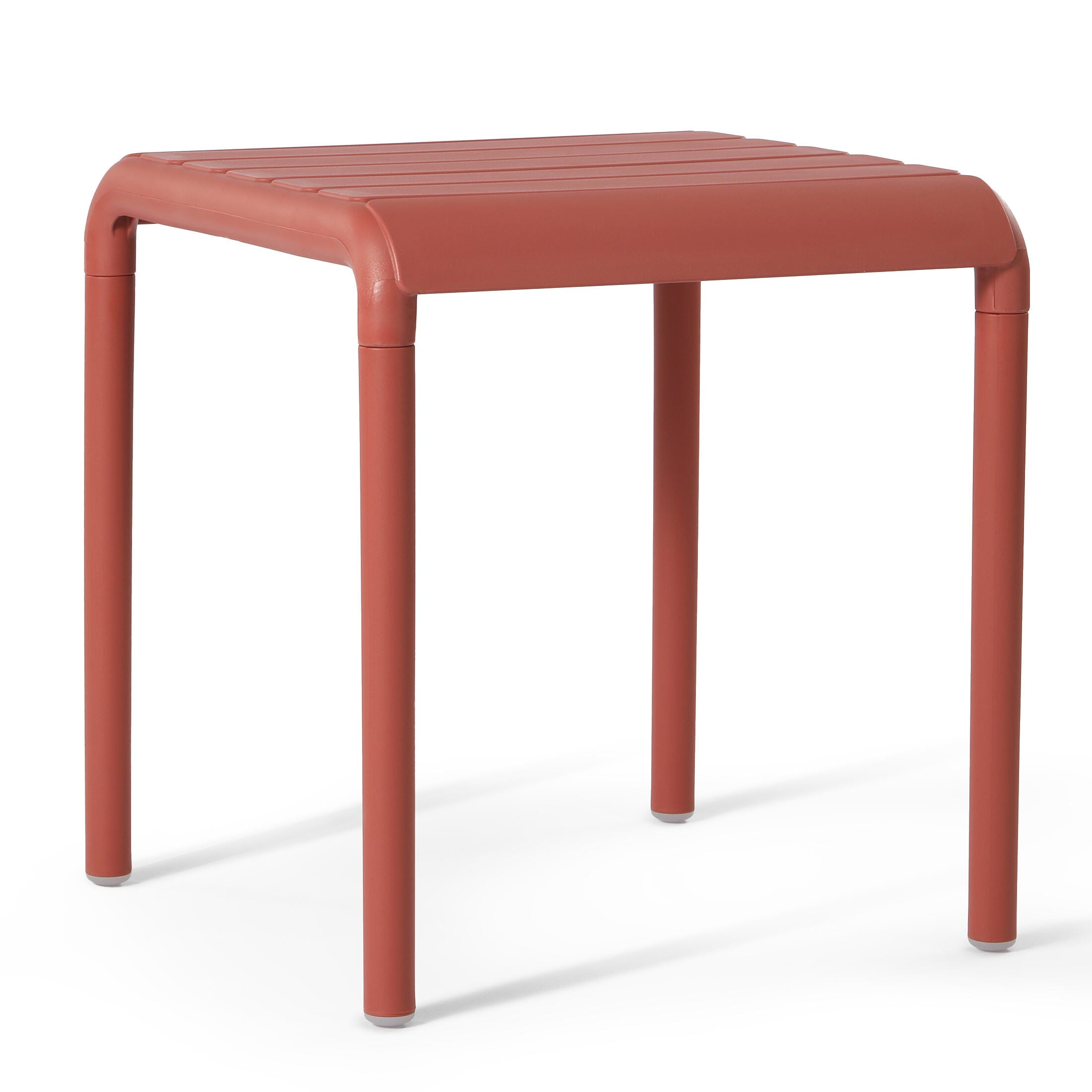 Westin Furniture Lucienne Square Outdoor Side Table (Set of 2), Red, large