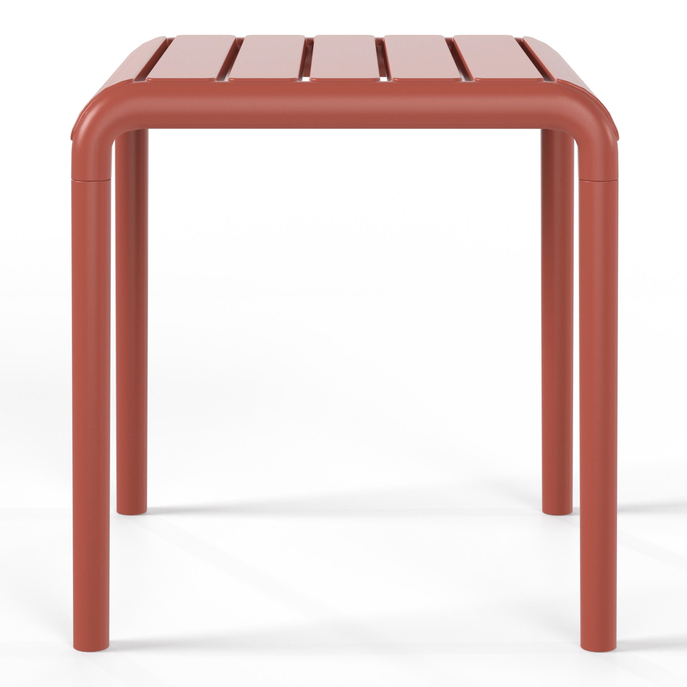 Westin Furniture Lucienne Square Outdoor Side Table (Set of 2), Red, large