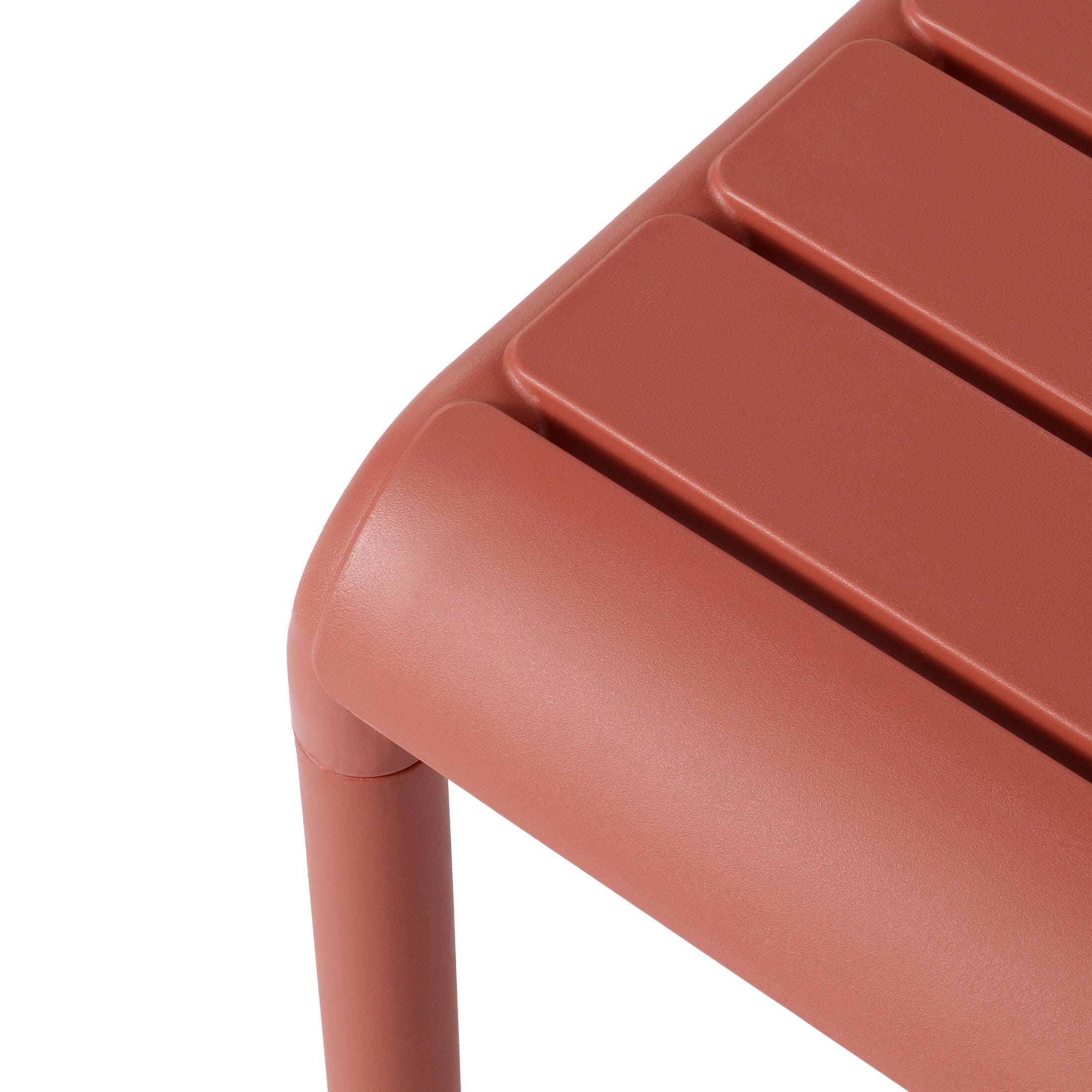 Westin Furniture Lucienne Square Outdoor Side Table (Set of 2), Red, large
