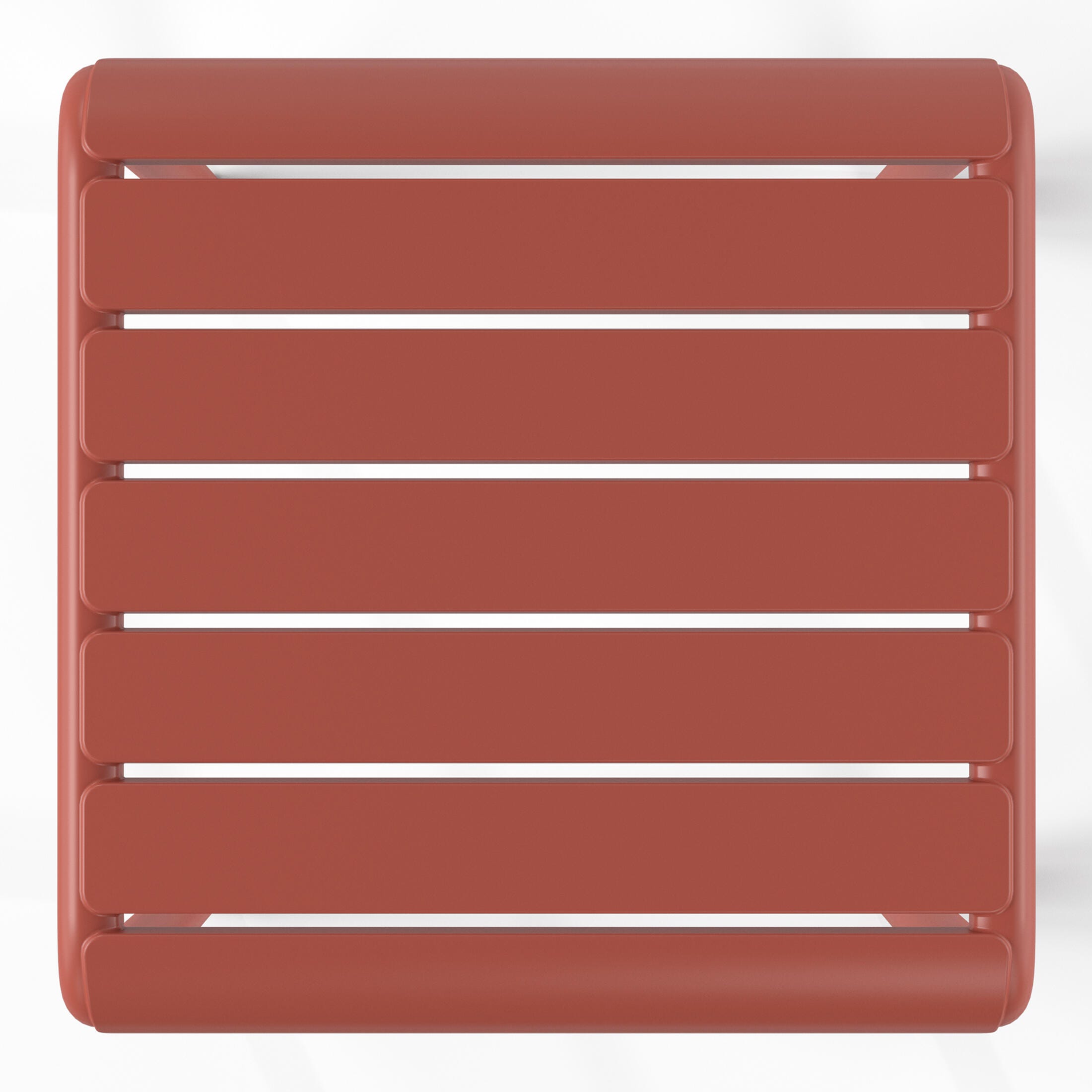 Westin Furniture Lucienne Square Outdoor Side Table (Set of 2), Red, large