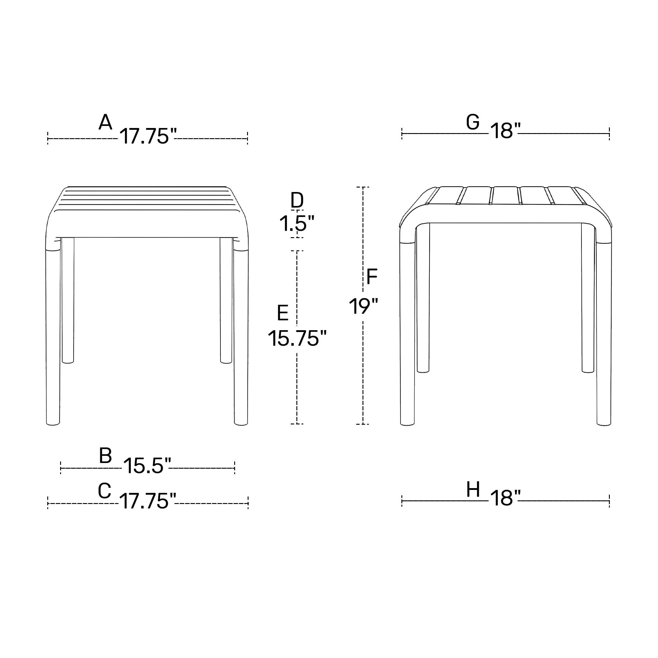 Westin Furniture Lucienne Square Outdoor Side Table (Set of 2), Sand, large