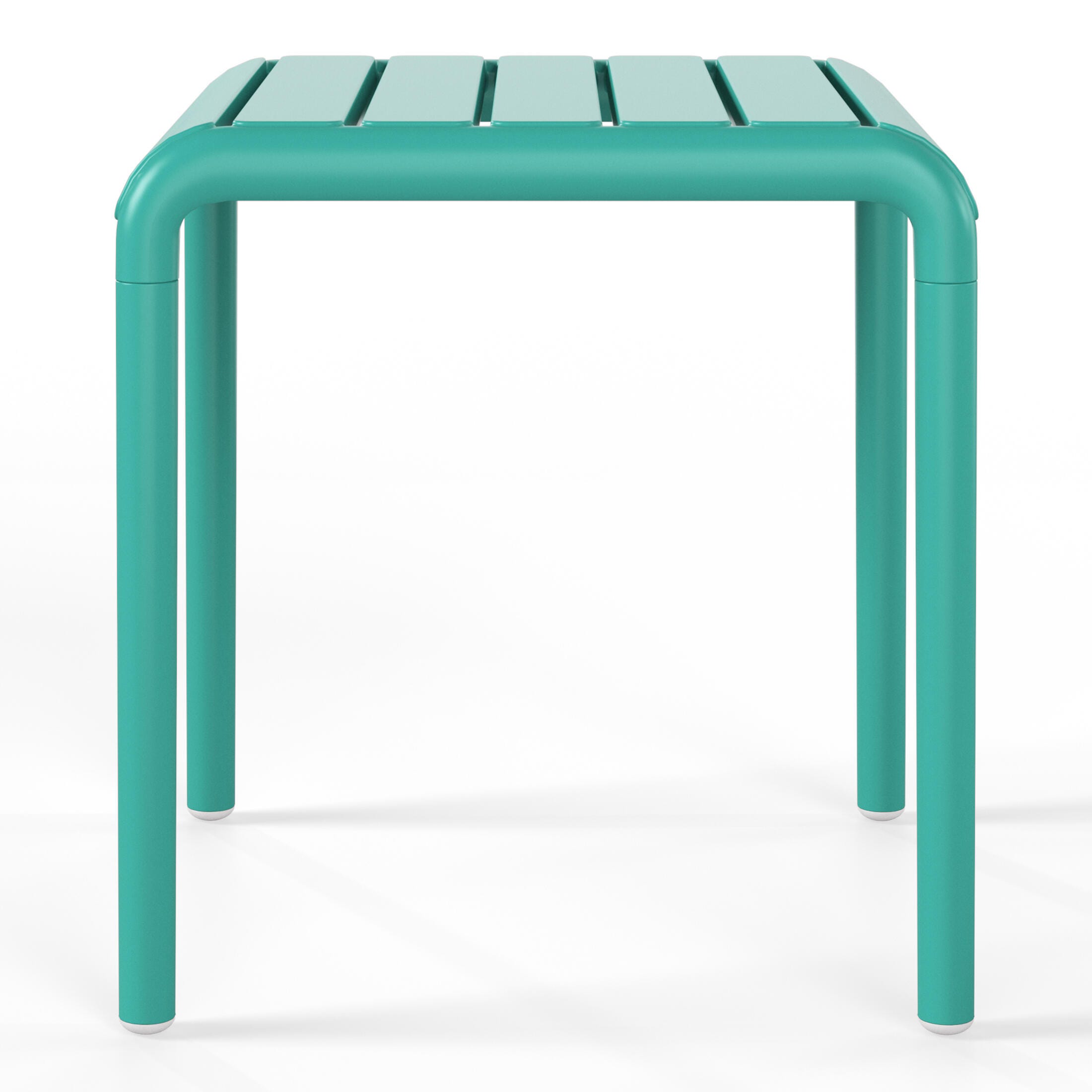 Westin Furniture Lucienne Square Outdoor Side Table (Set of 2), Turquoise, large