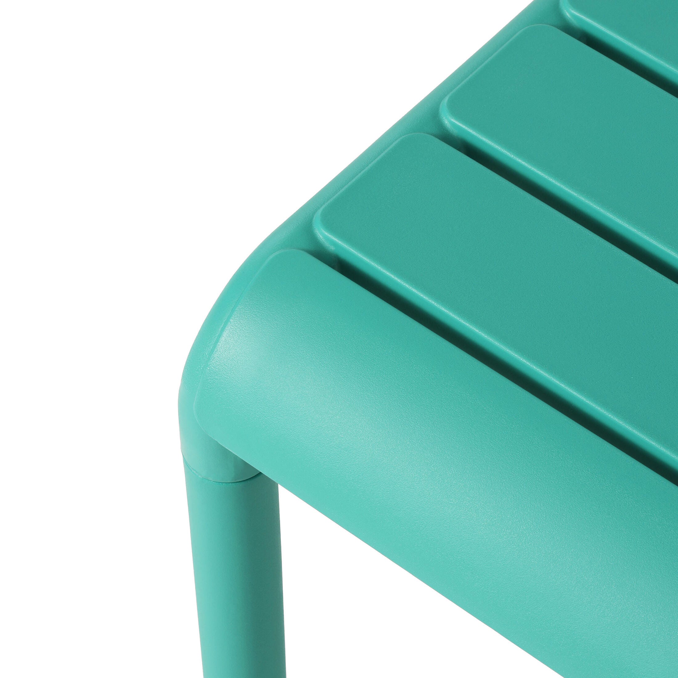 Westin Furniture Lucienne Square Outdoor Side Table (Set of 2), Turquoise, large