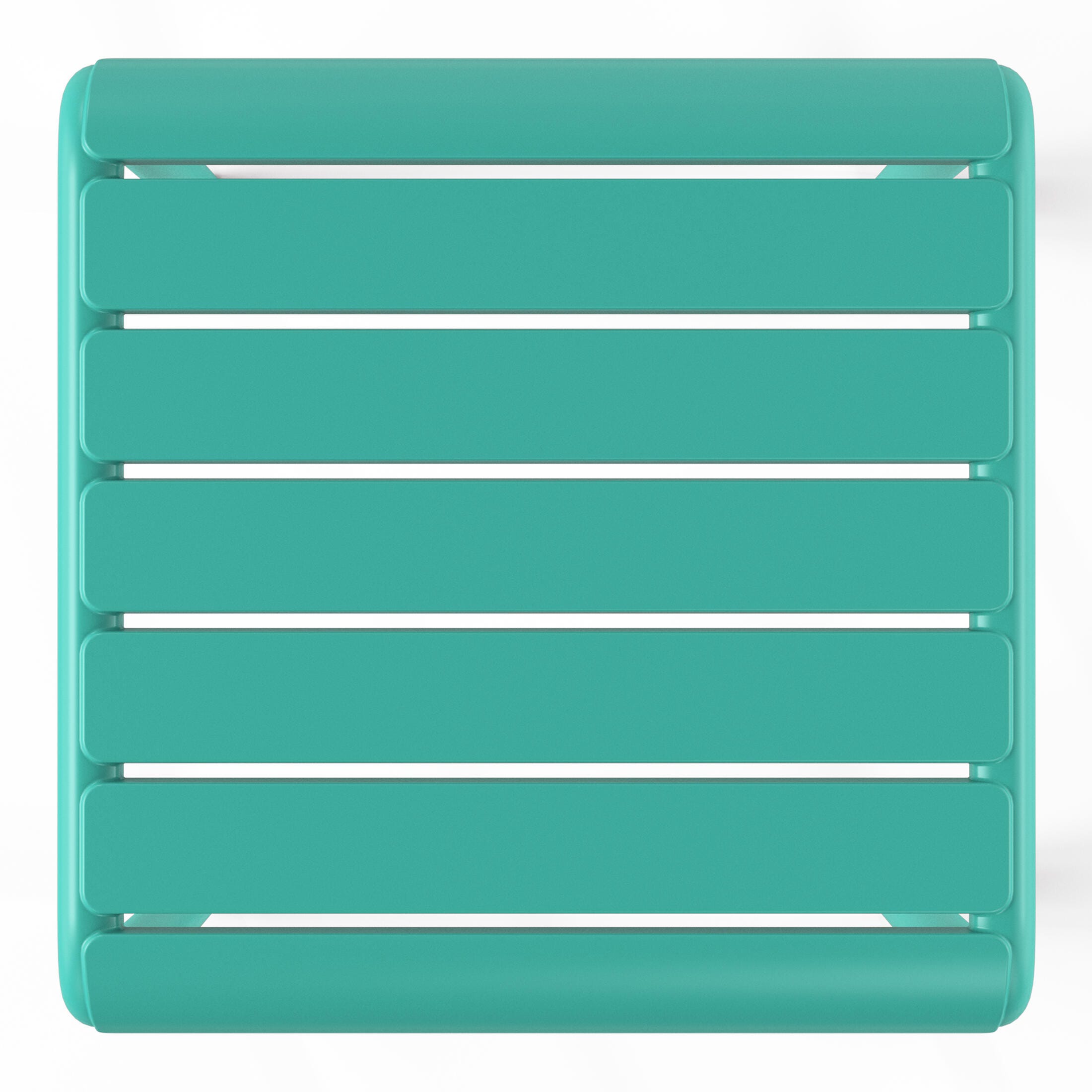 Westin Furniture Lucienne Square Outdoor Side Table (Set of 2), Turquoise, large