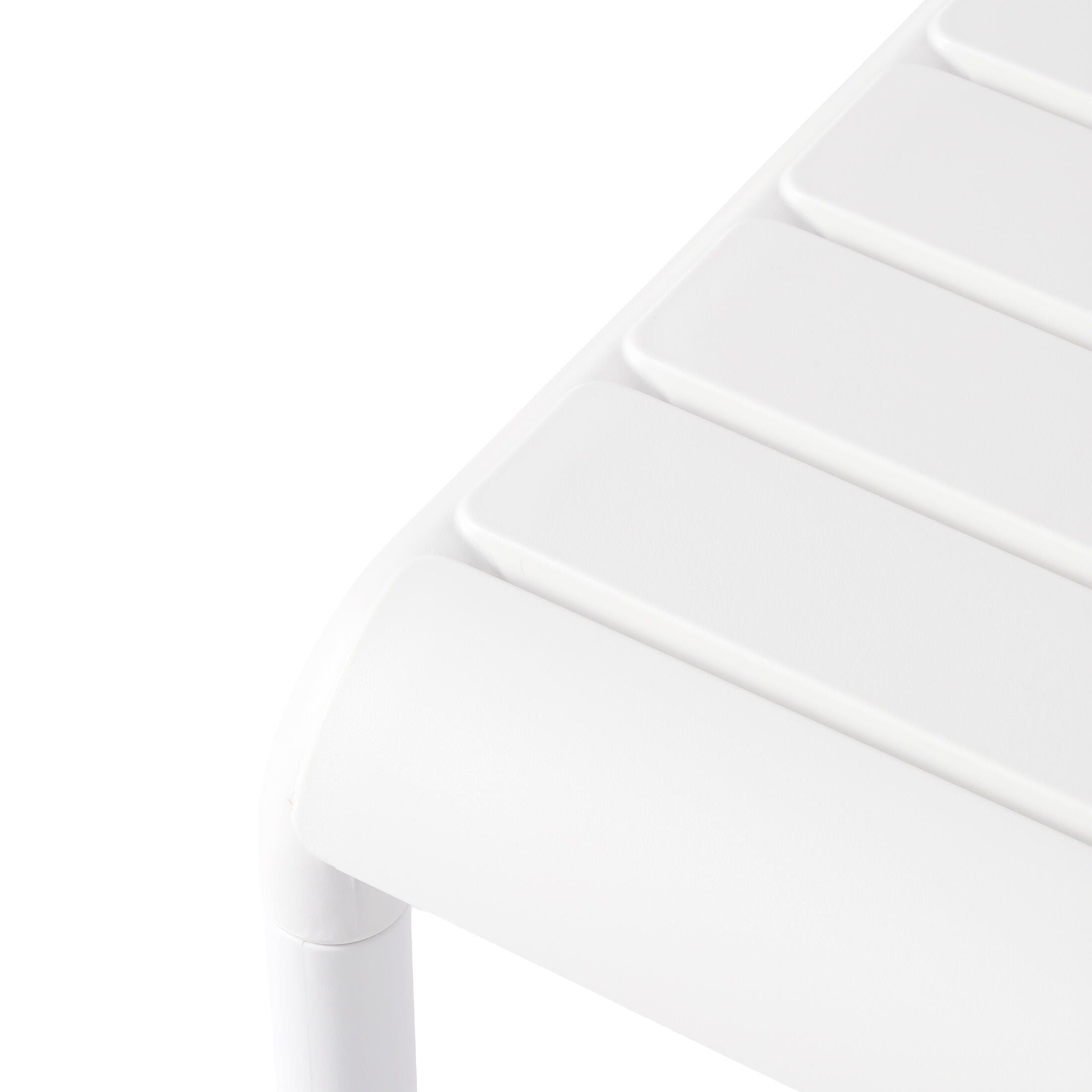 Westin Furniture Lucienne Square Outdoor Side Table (Set of 2), White, large