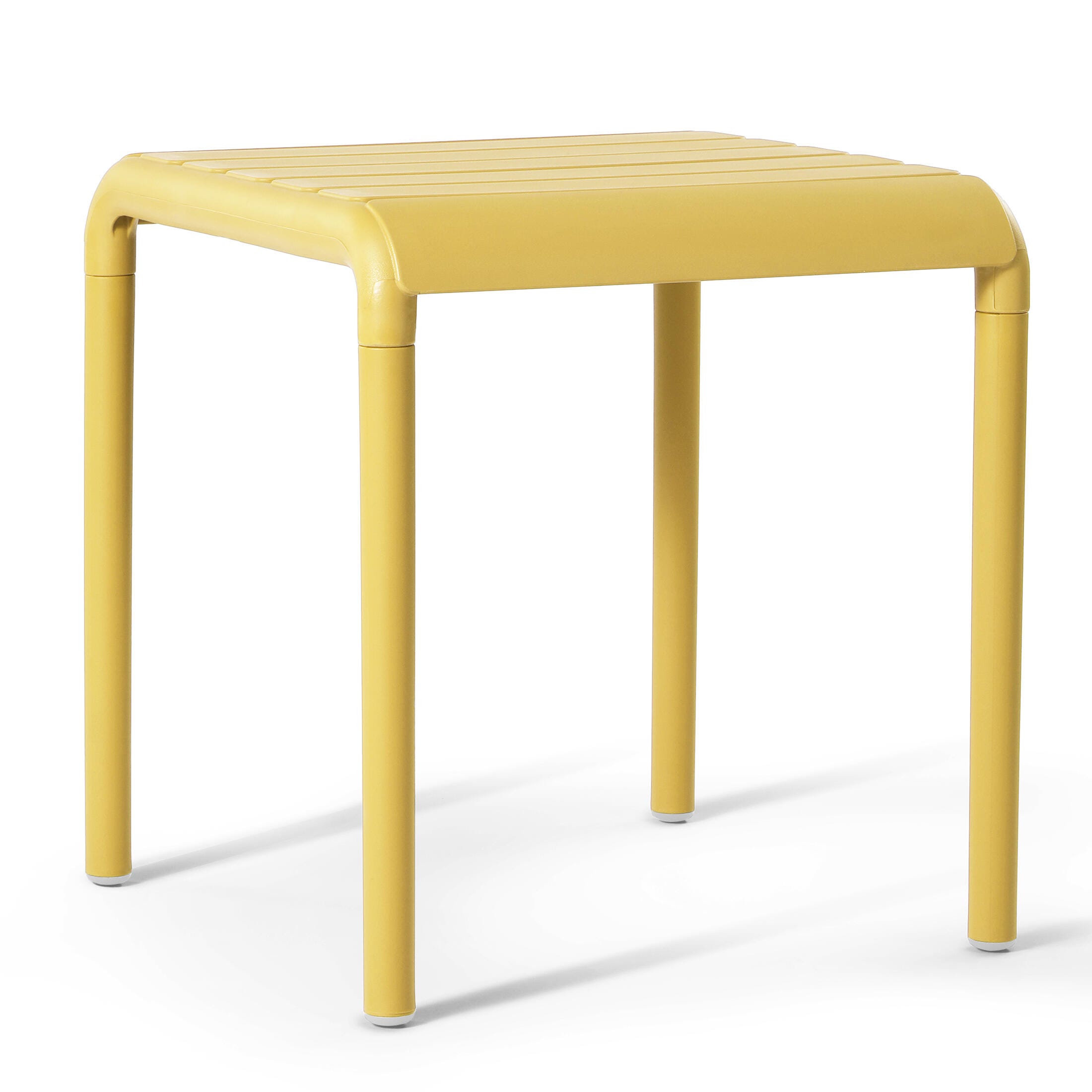 Westin Furniture Lucienne Square Outdoor Side Table (Set of 2), Yellow, large