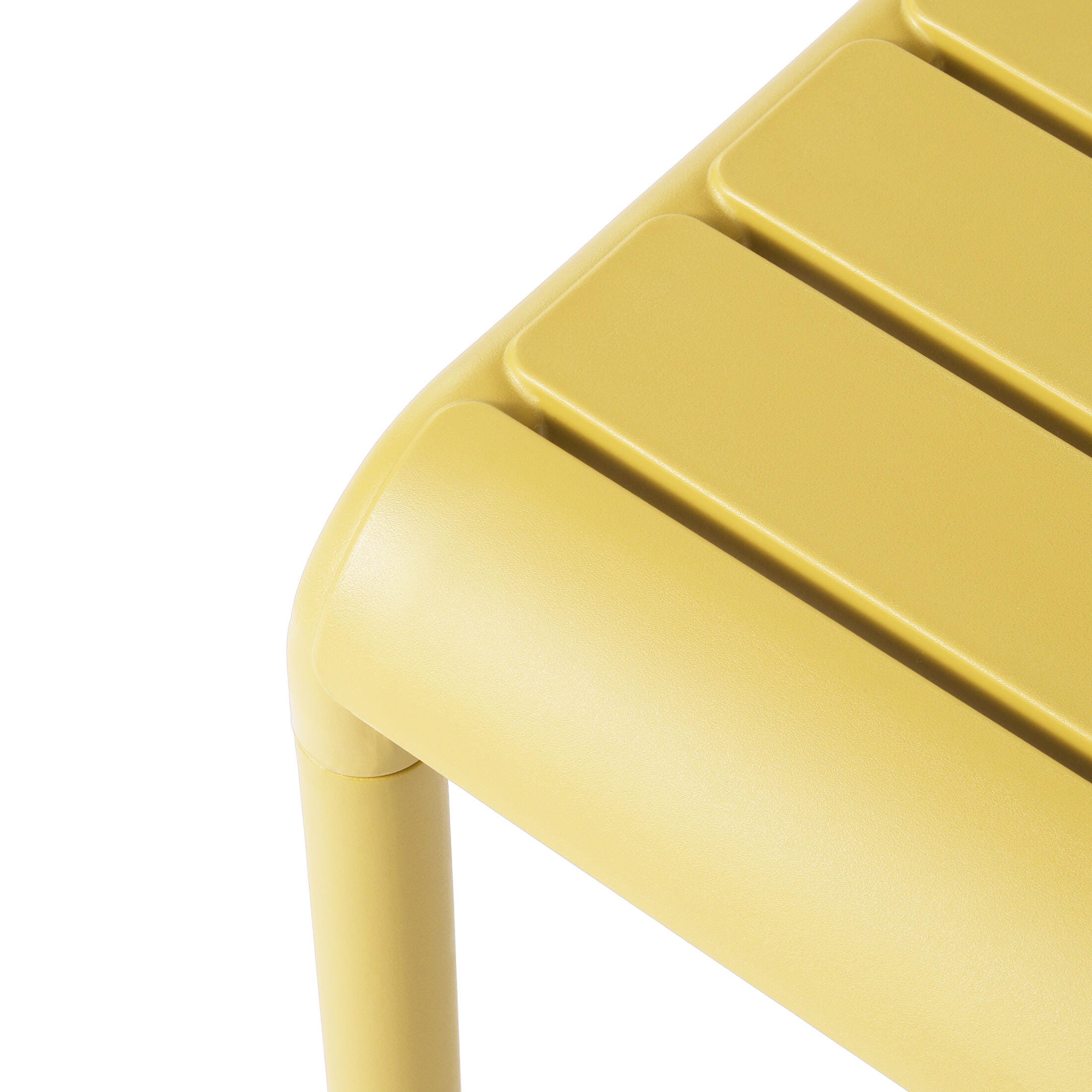Westin Furniture Lucienne Square Outdoor Side Table (Set of 2), Yellow, large