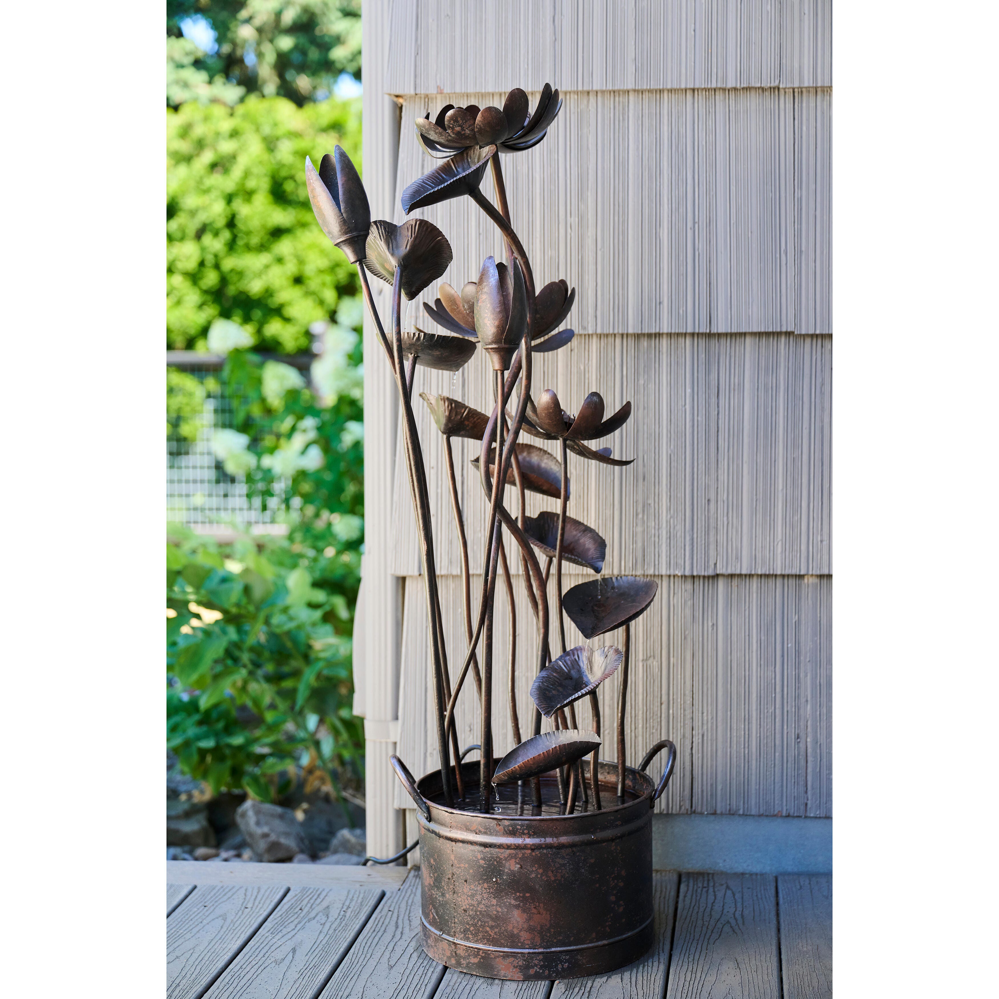 Storied Home Outdoor Flower Fountain, , rollover
