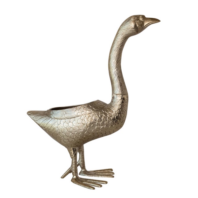 Storied Home Outdoor Goose Shaped Planter