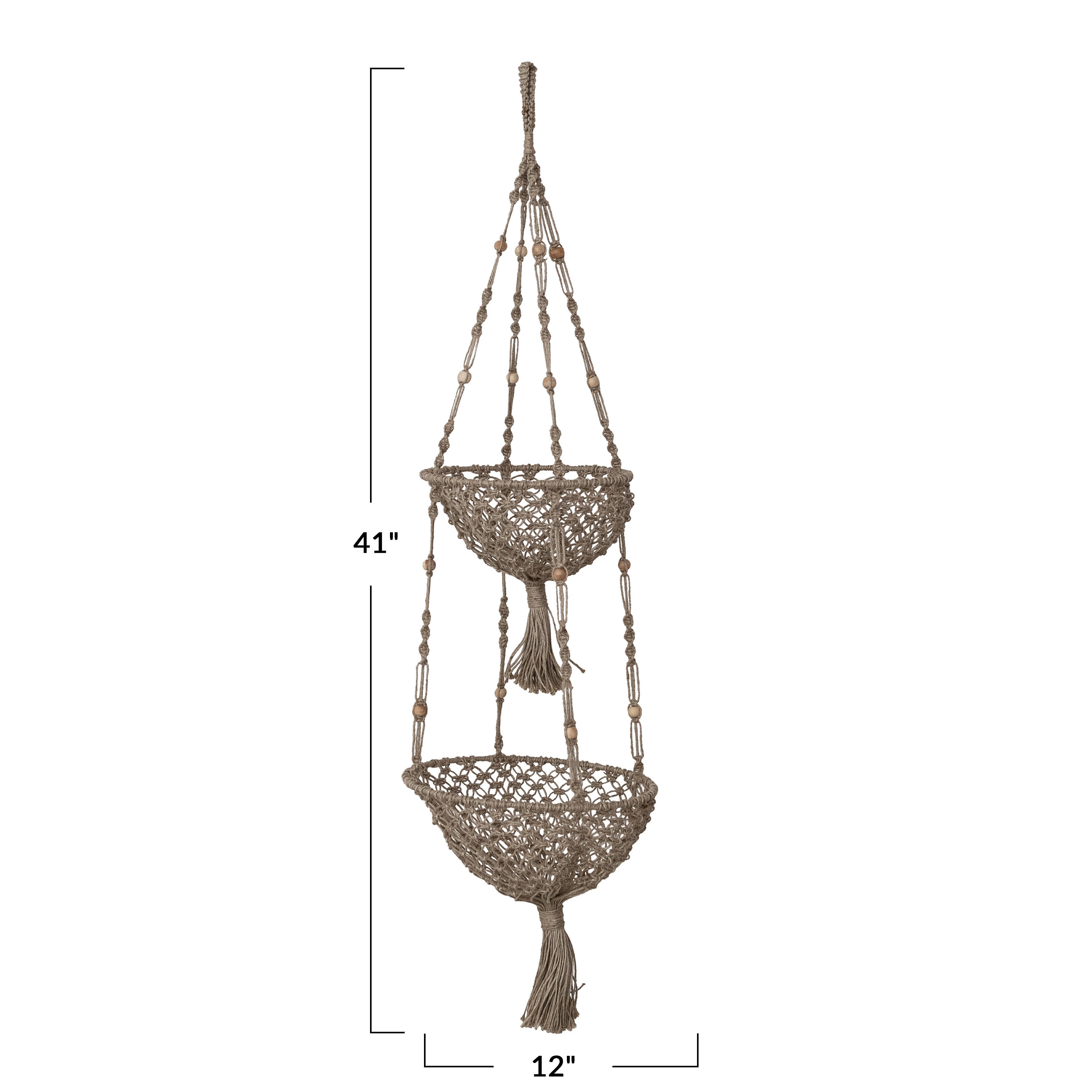 Storied Home Outdoor 2-Tier Hanging Planter, , large