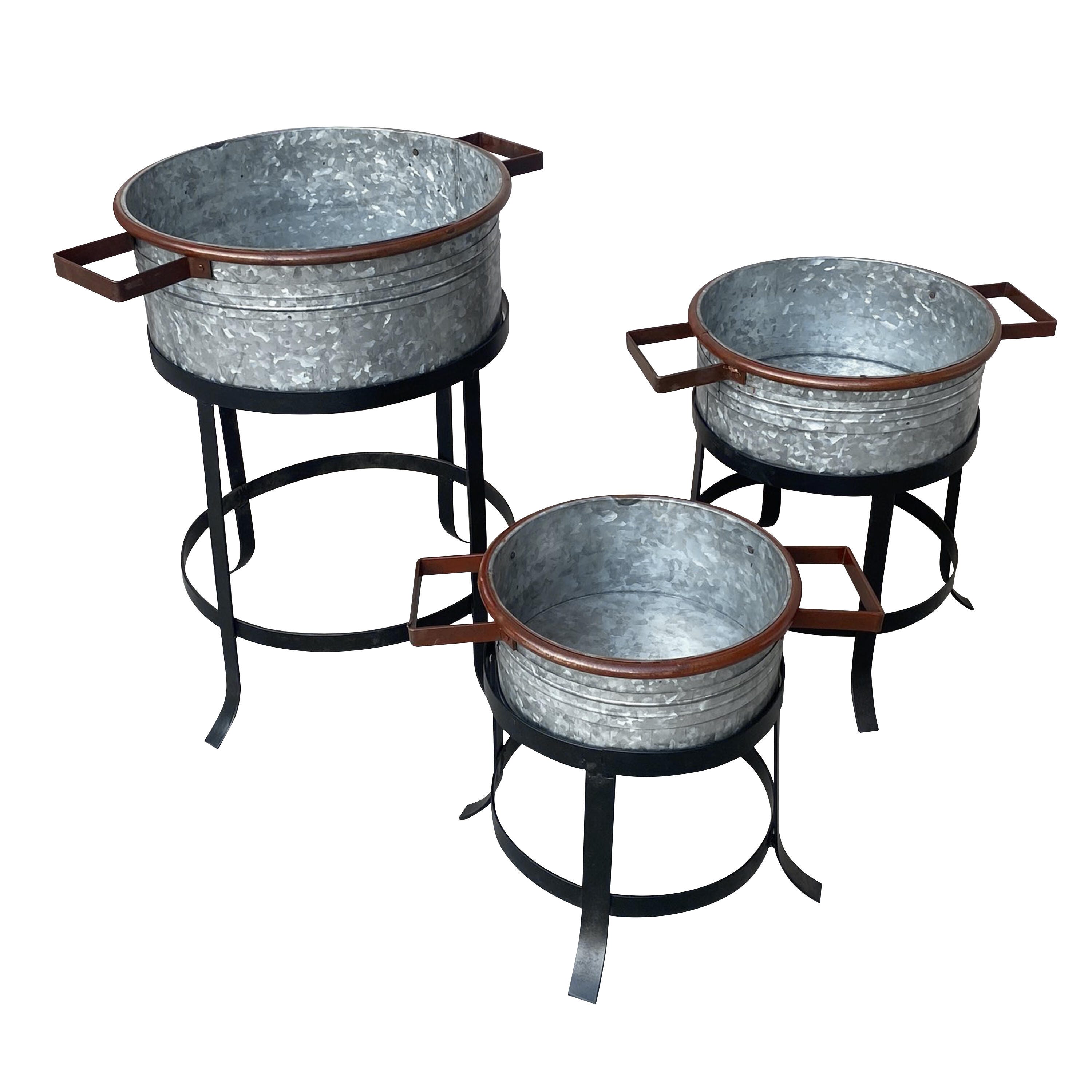 The Urban Port Outdoor Round Planter (Set of 3), , large