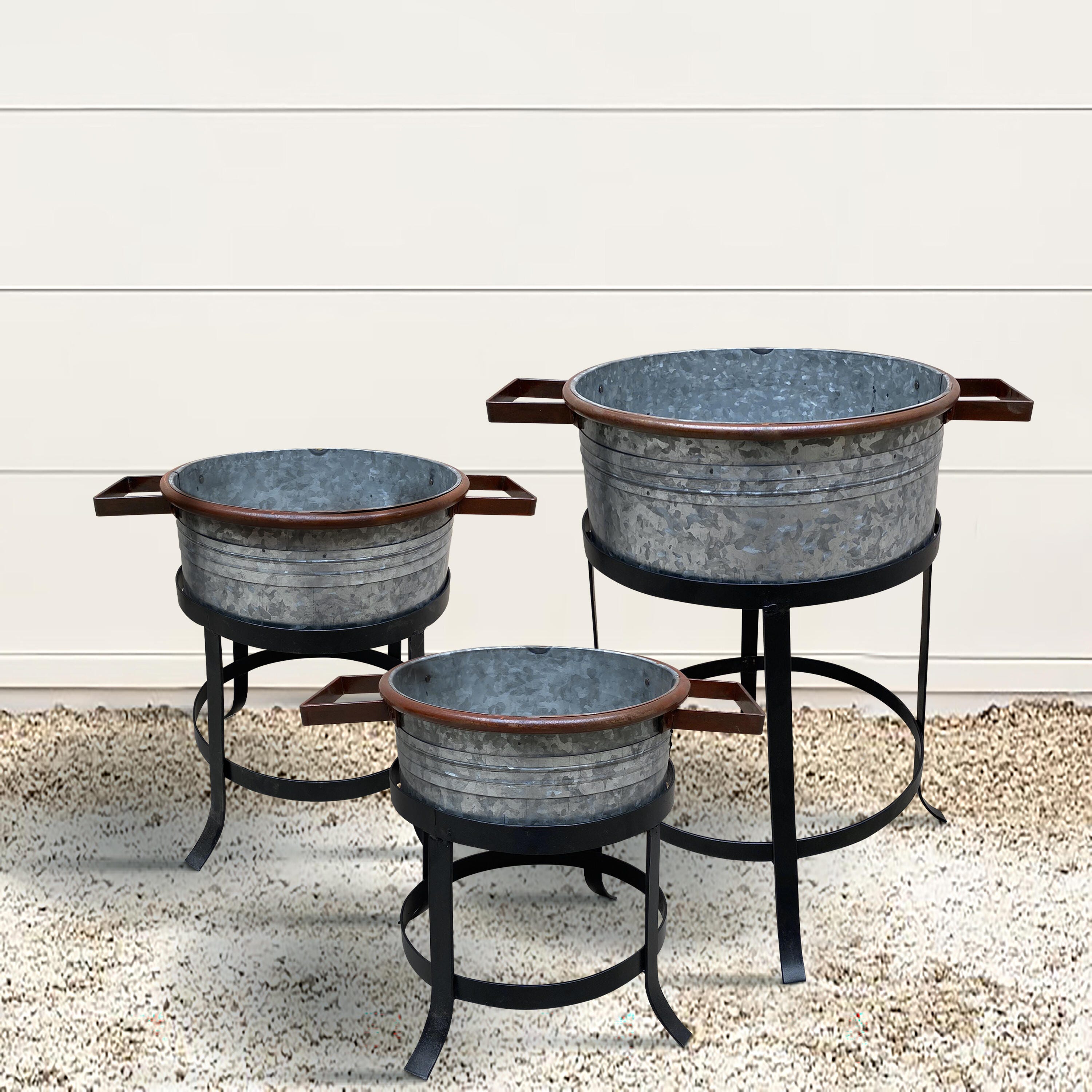 The Urban Port Outdoor Round Planter (Set of 3), , large