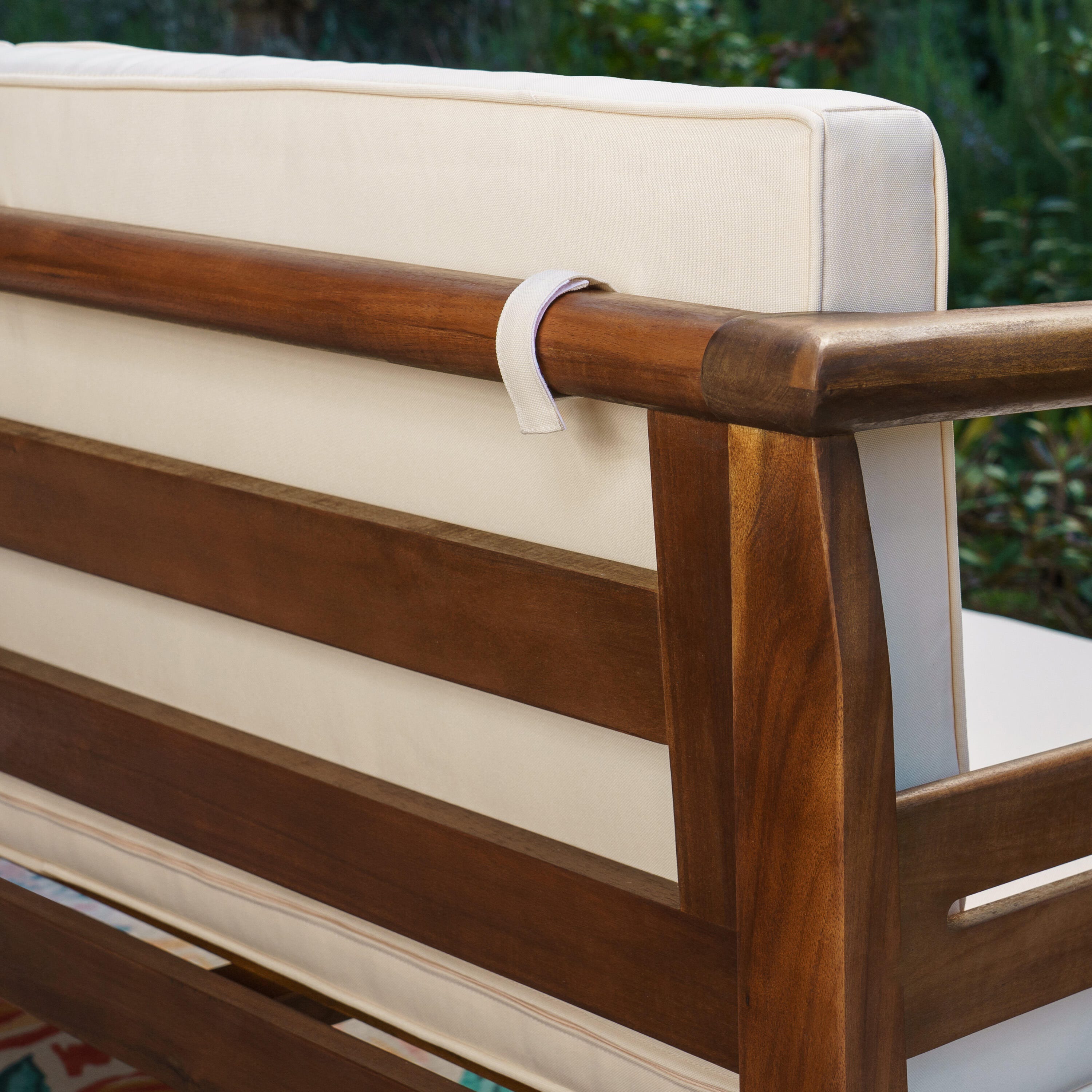 Linon Holland Outdoor Loveseat with Coffee Table, , large