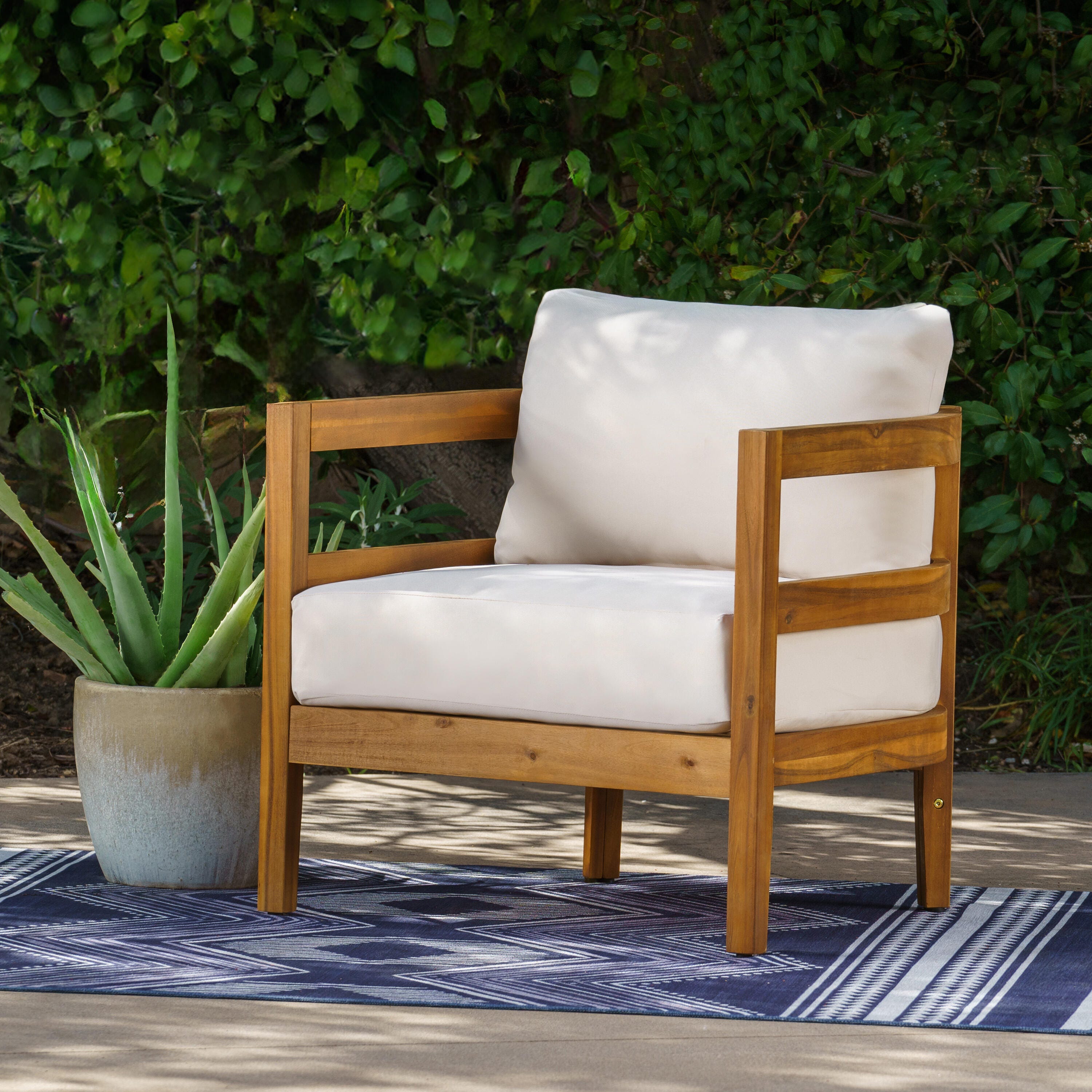 Linon Creston Outdoor Lounge Chair, , rollover