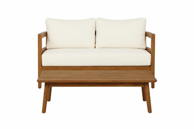 Linon Creston Outdoor Loveseat and Cocktail Table