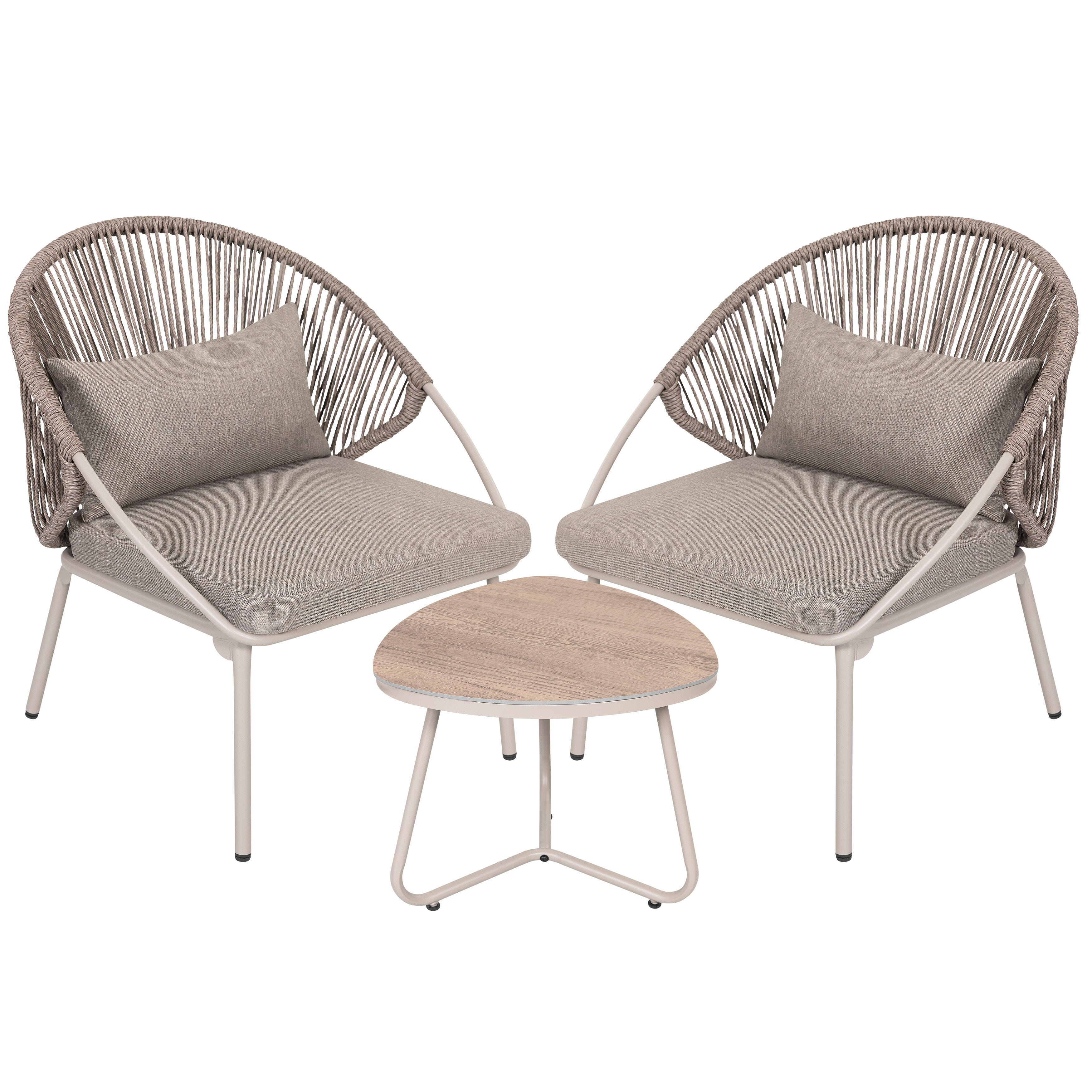Nuu Garden Outdoor Side Table and 2 Dining Chairs, , large