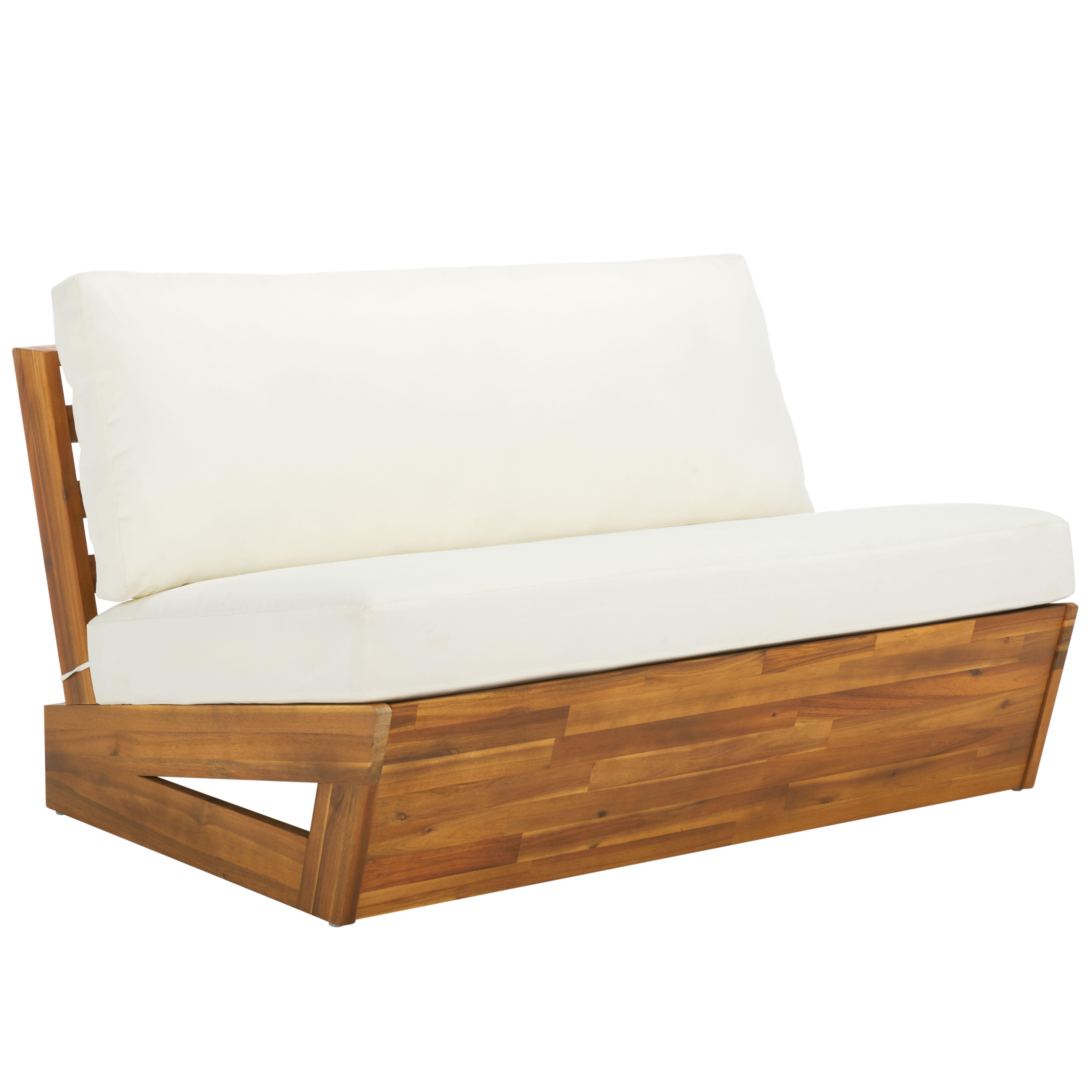 Safavieh Lynn Outdoor Loveseat, Tan/Cream, large