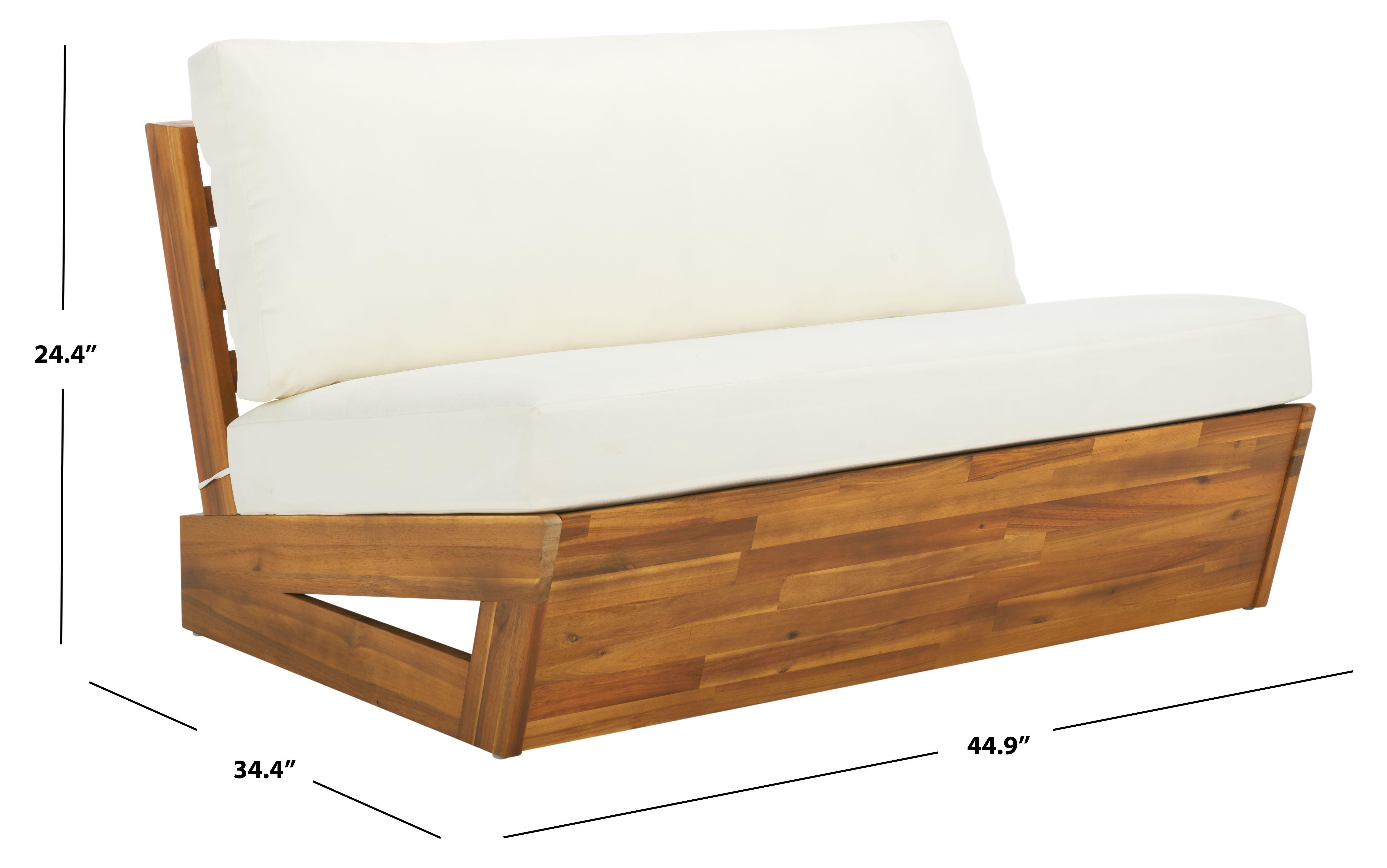 Safavieh Lynn Outdoor Loveseat, Tan/Cream, large