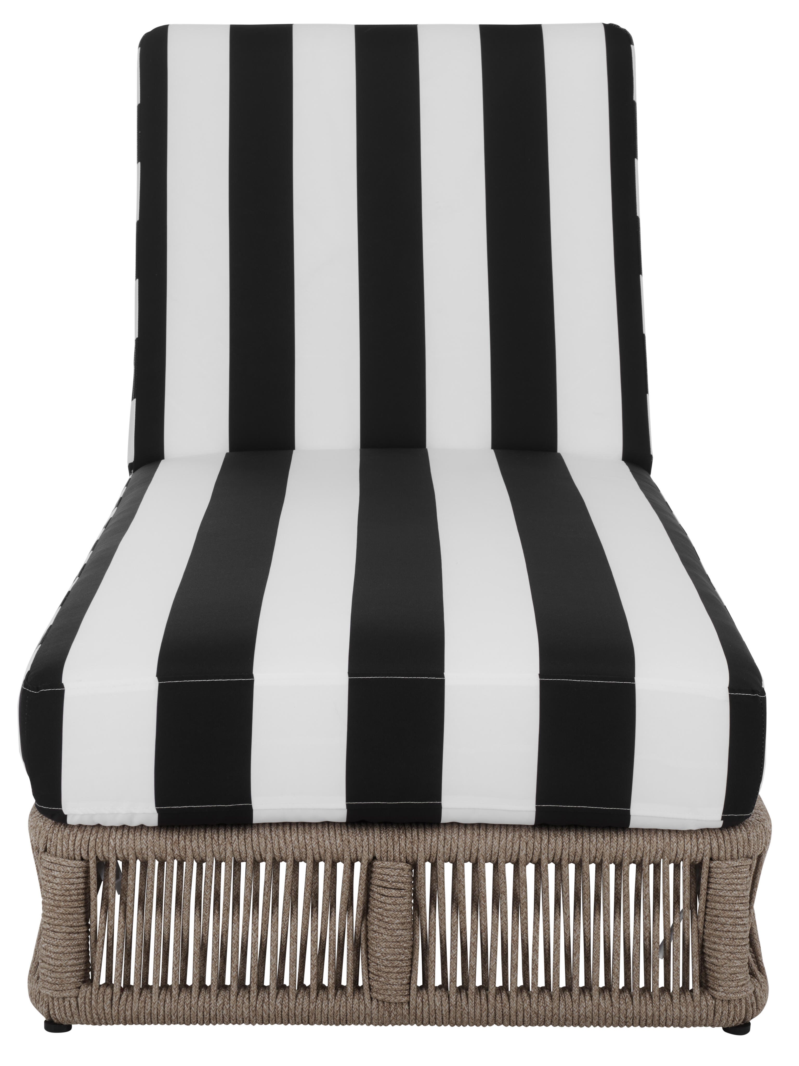Safavieh Gillian Outdoor Chaise Lounge, Tan/Black, large