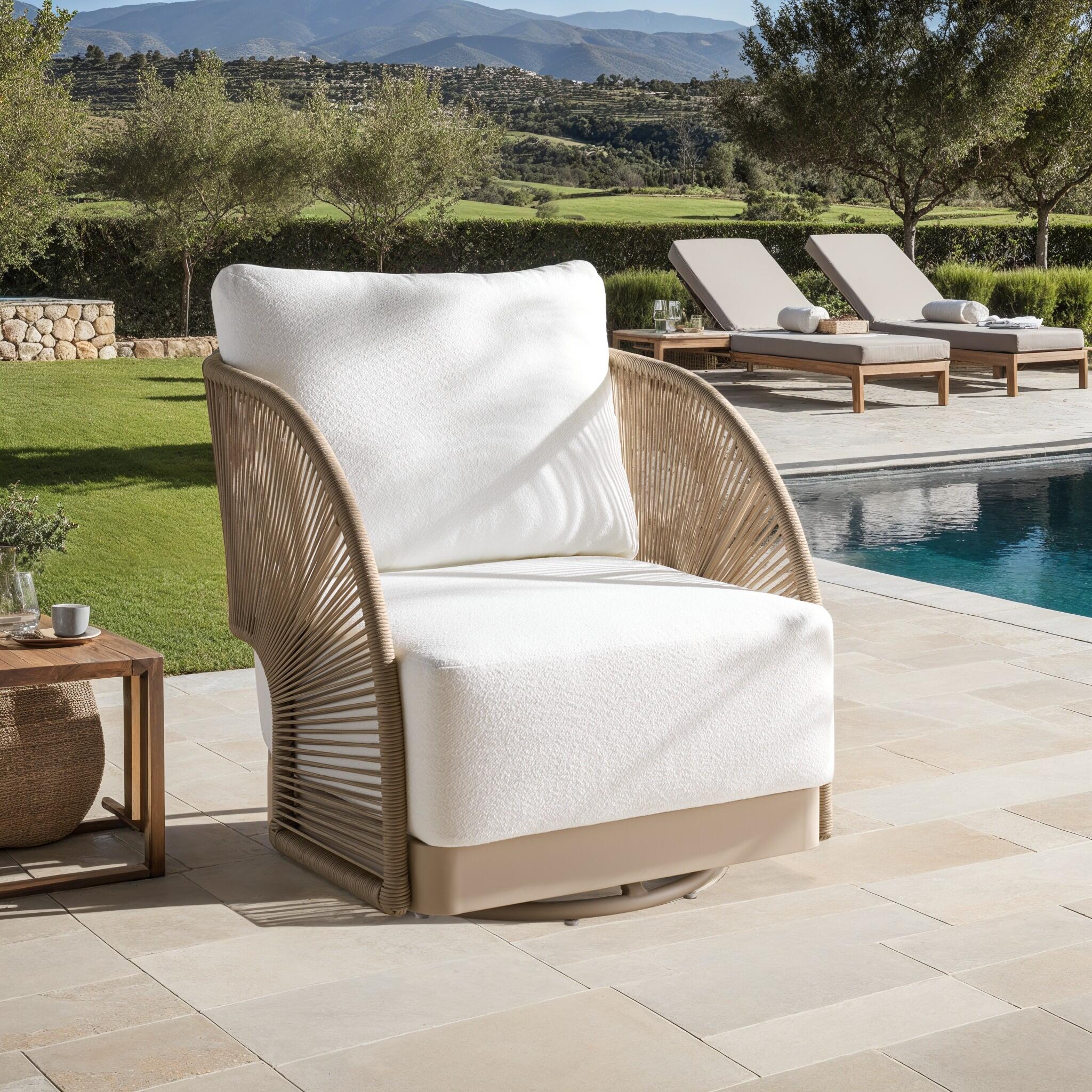 Safavieh Adelandra Swivel Outdoor Lounge Chair