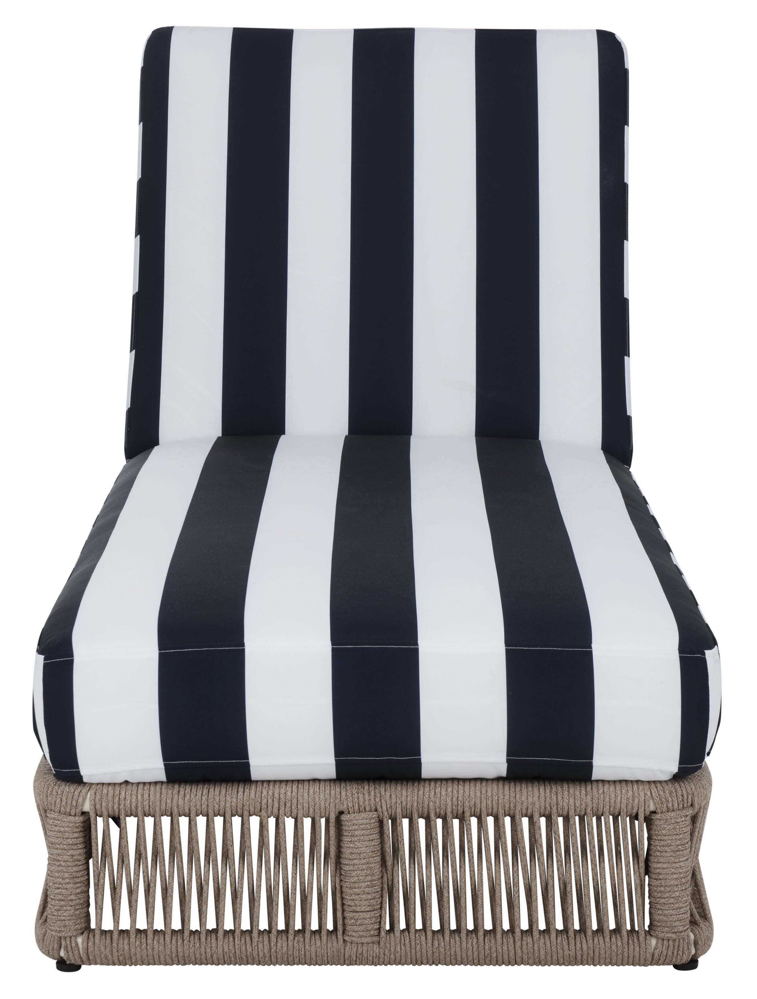 Safavieh Gillian Outdoor Chaise Lounge, Tan/Navy, large