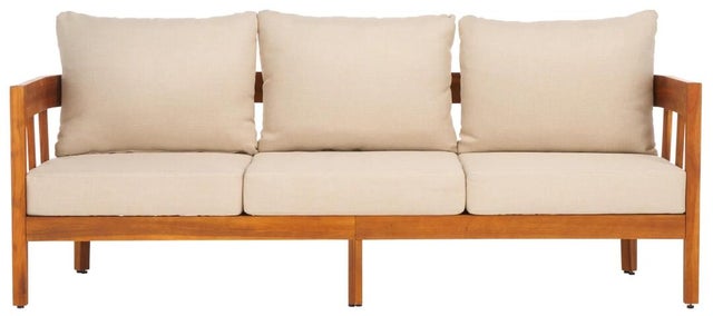 Safavieh Owen Outdoor Sofa, Tan/Cream