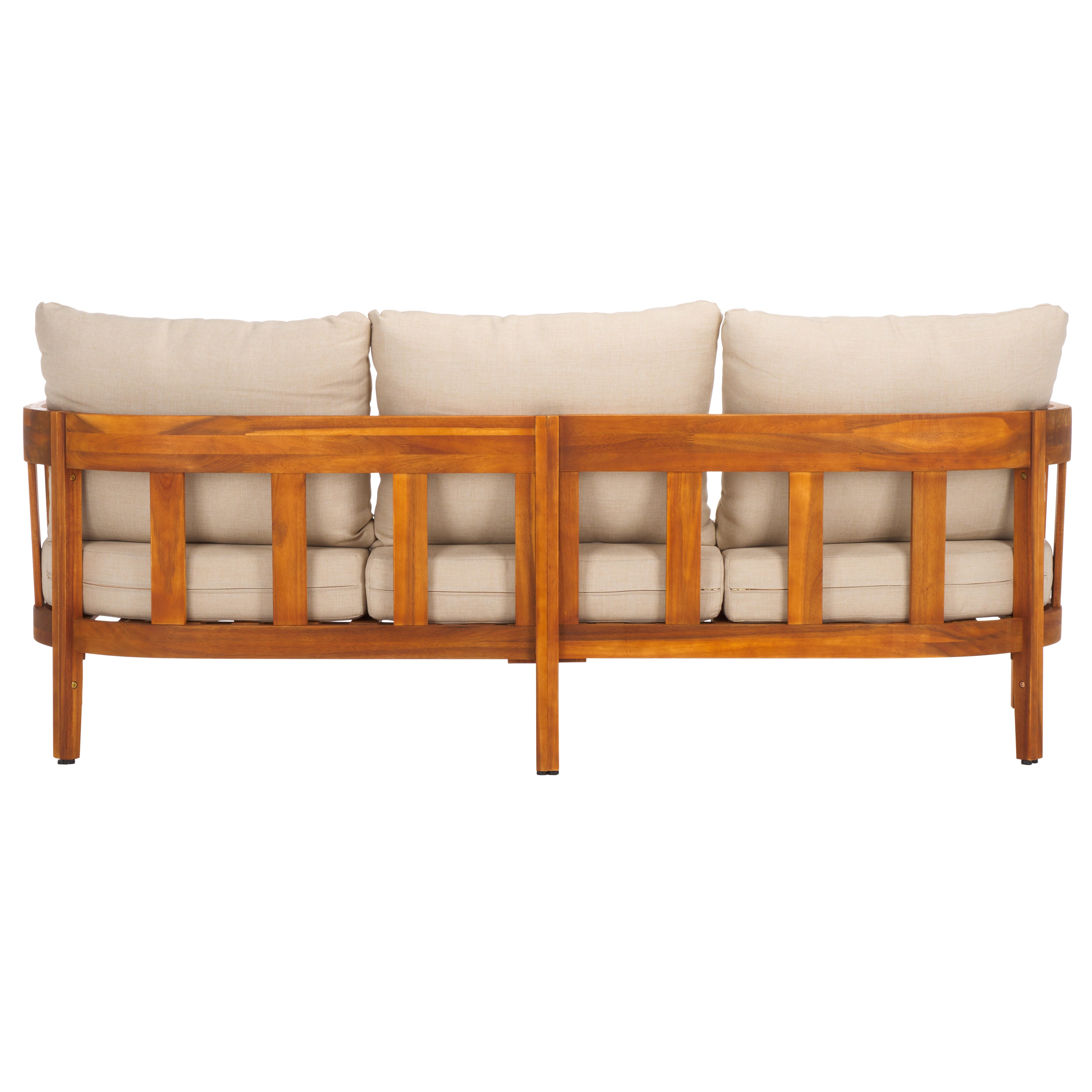 Safavieh Owen Outdoor Sofa, Tan/Cream, large