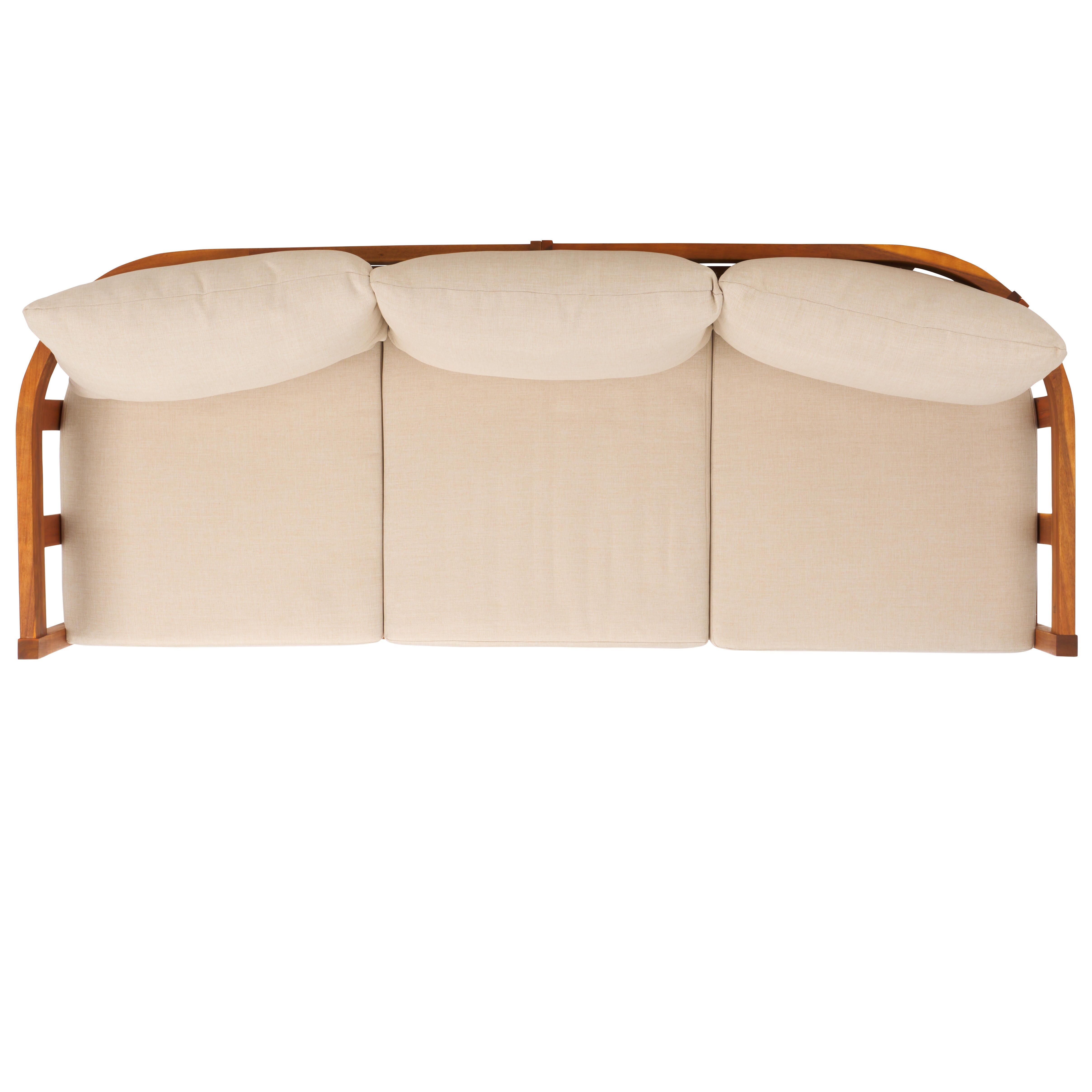 Safavieh Owen Outdoor Sofa, Tan/Cream, large