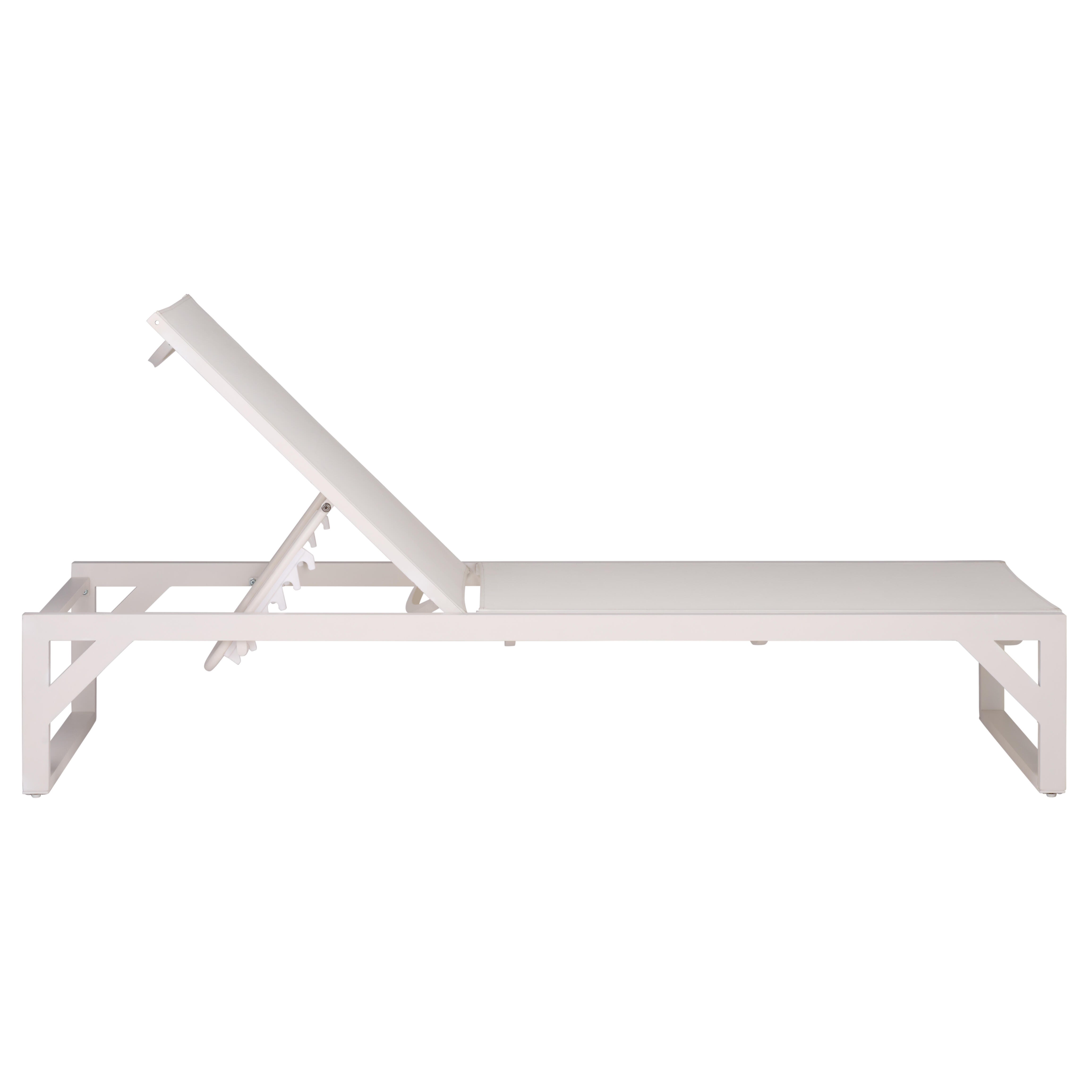 Safavieh Jordan Outdoor Chaise Lounge, White, large