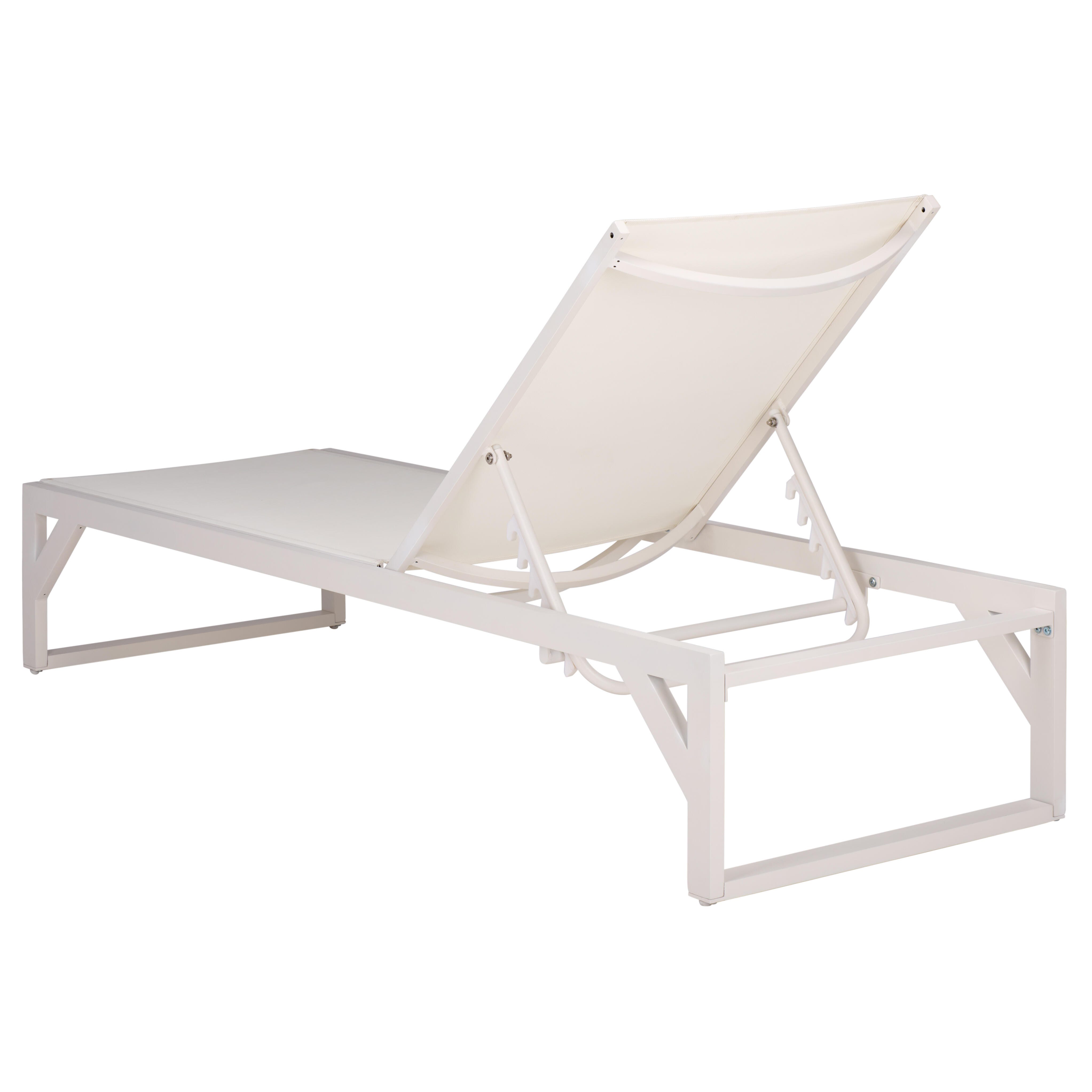 Safavieh Jordan Outdoor Chaise Lounge, White, large