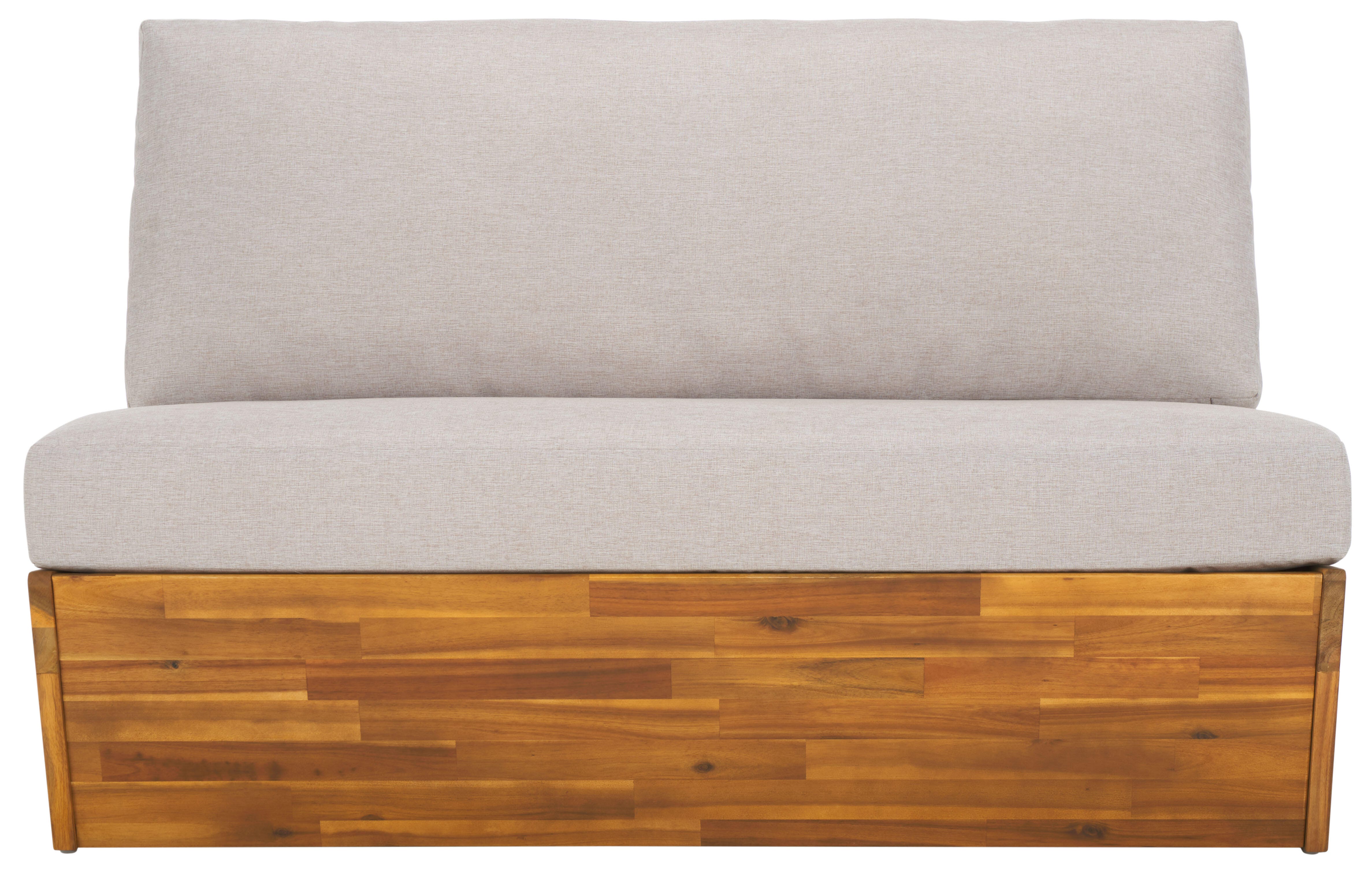 Safavieh Lynn Outdoor Loveseat, Natural/Light Gray, large