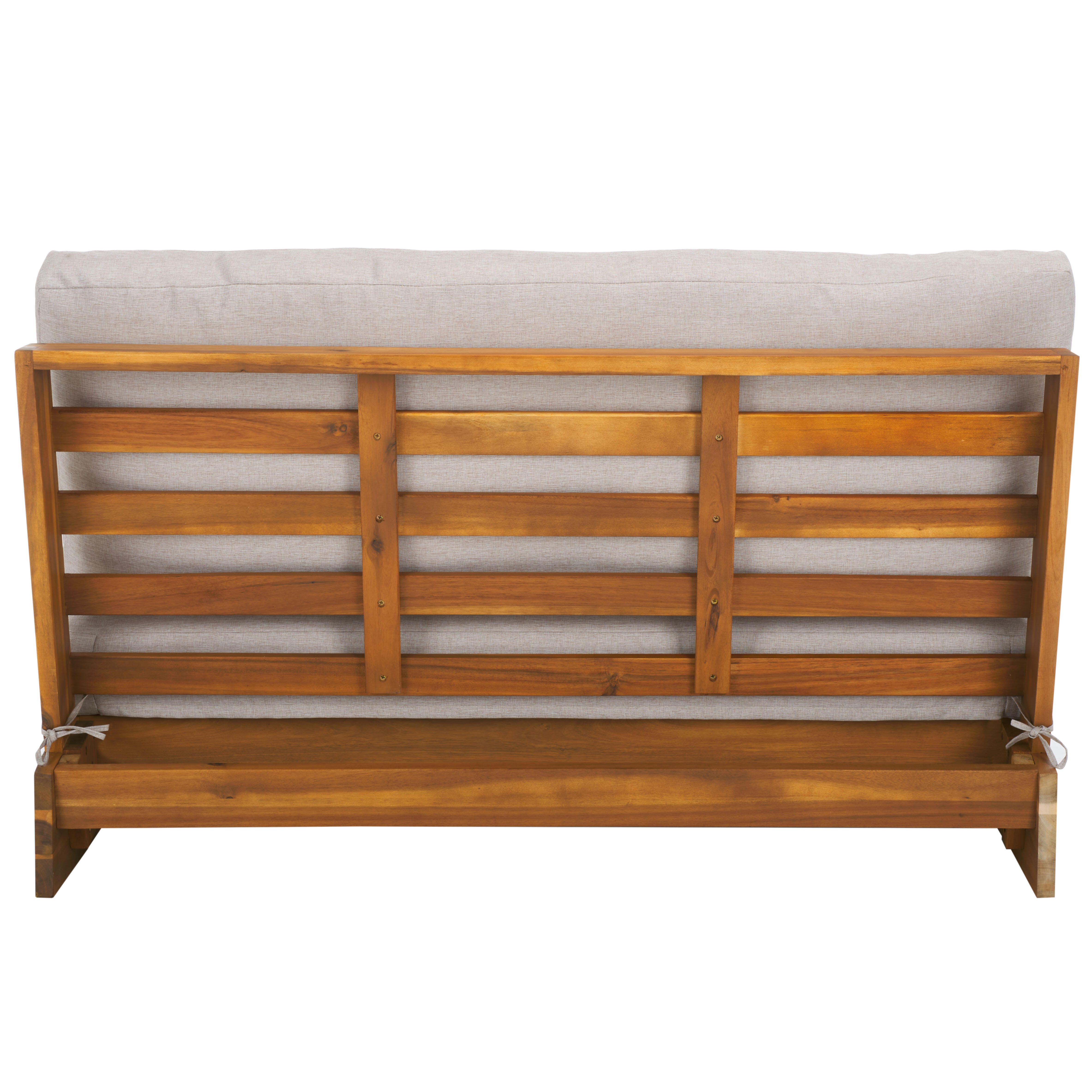 Safavieh Lynn Outdoor Loveseat, Natural/Light Gray, large