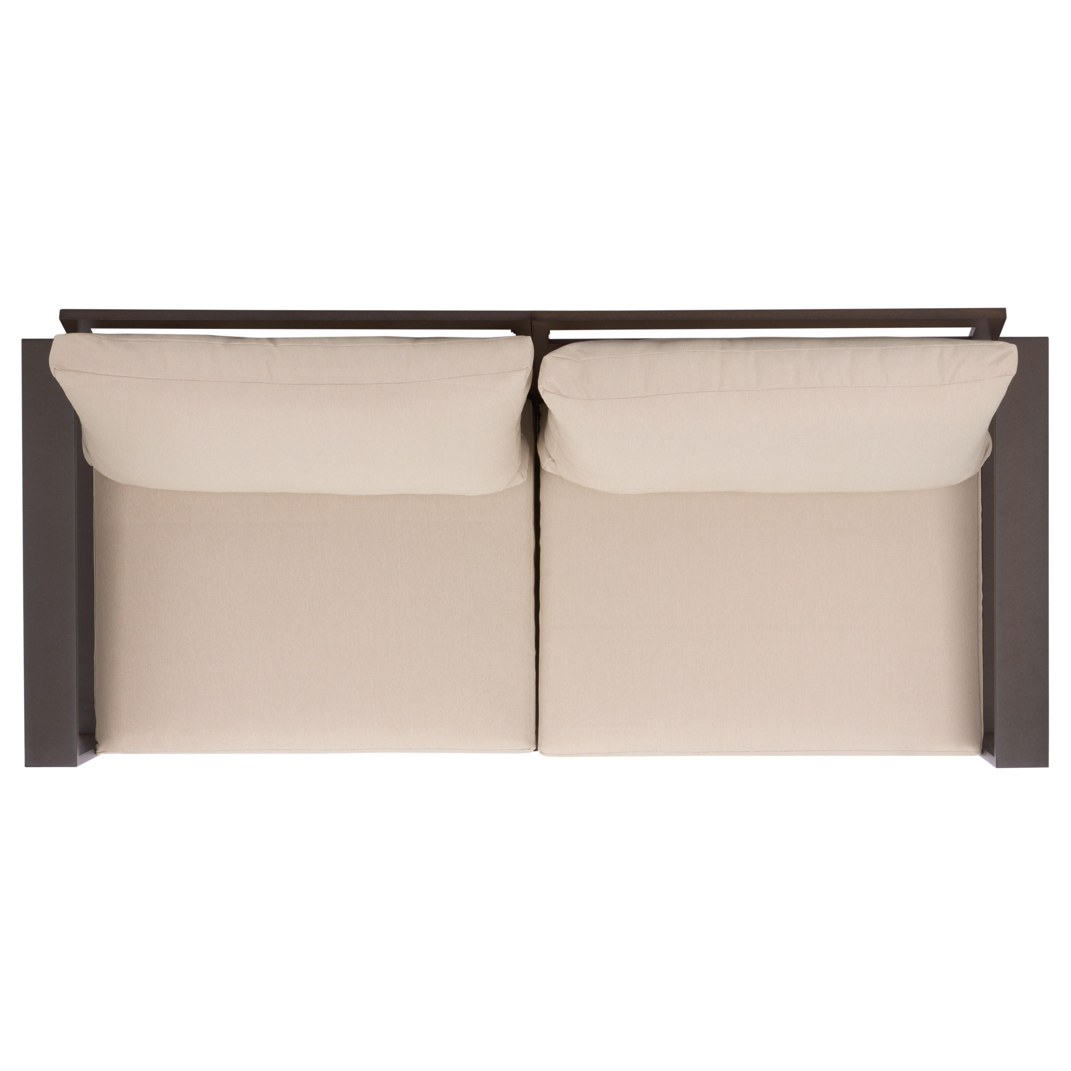 Safavieh Fash Outdoor Loveseat, Brown/Beige, large