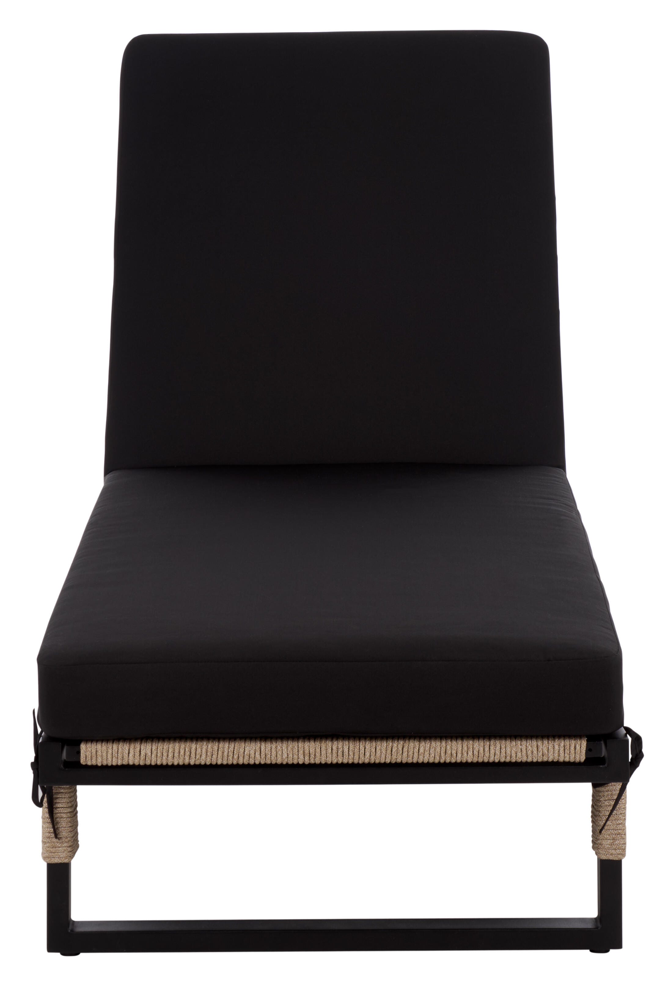 Safavieh Arman Outdoor Chaise Lounge, Black, large