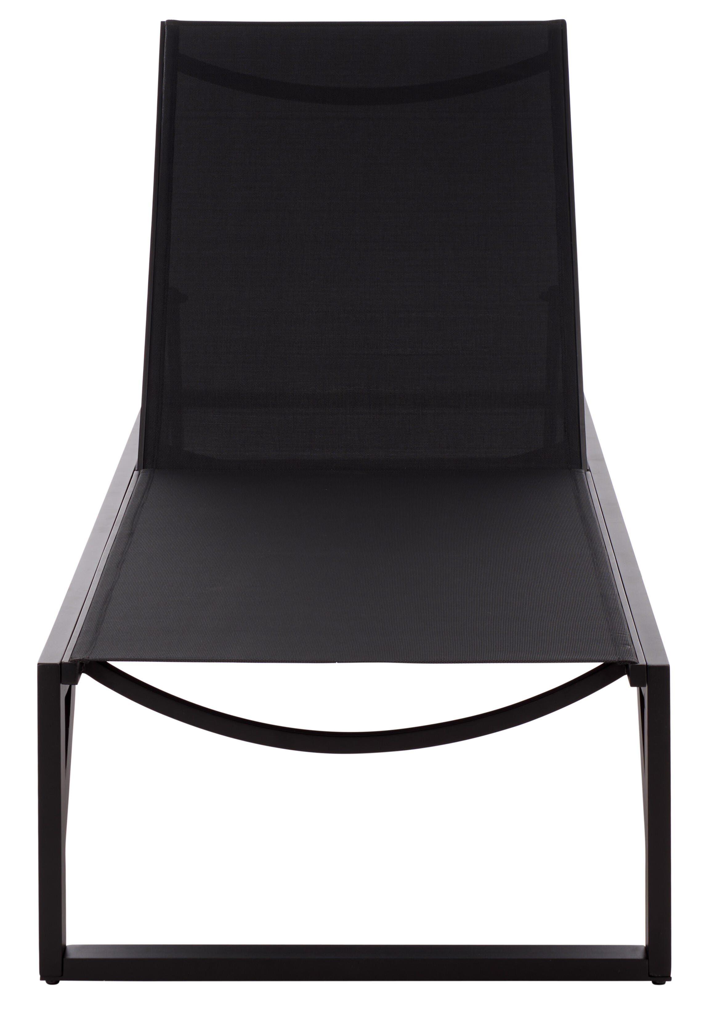 Safavieh Jordan Outdoor Chaise Lounge, Black, large