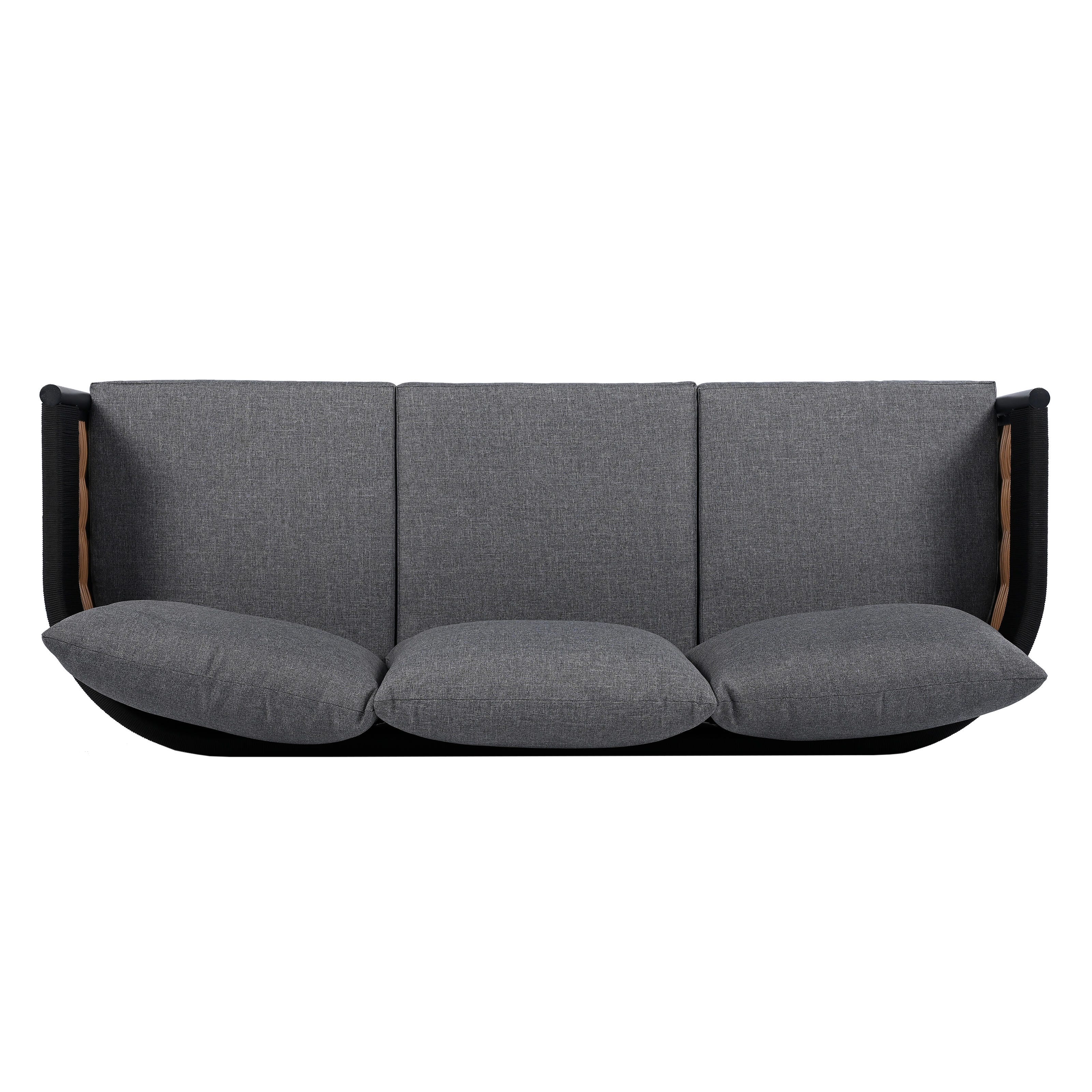 Safavieh Harrison Outdoor Sofa, Black/Gray, large