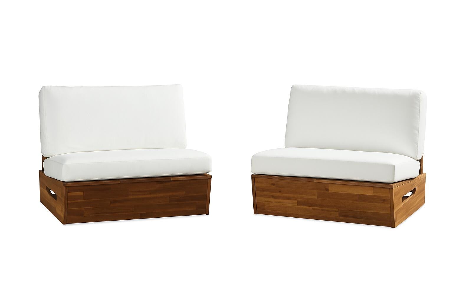 Safavieh Lynn Outdoor Lounge Chair (Set of 2), Tan/Cream, large