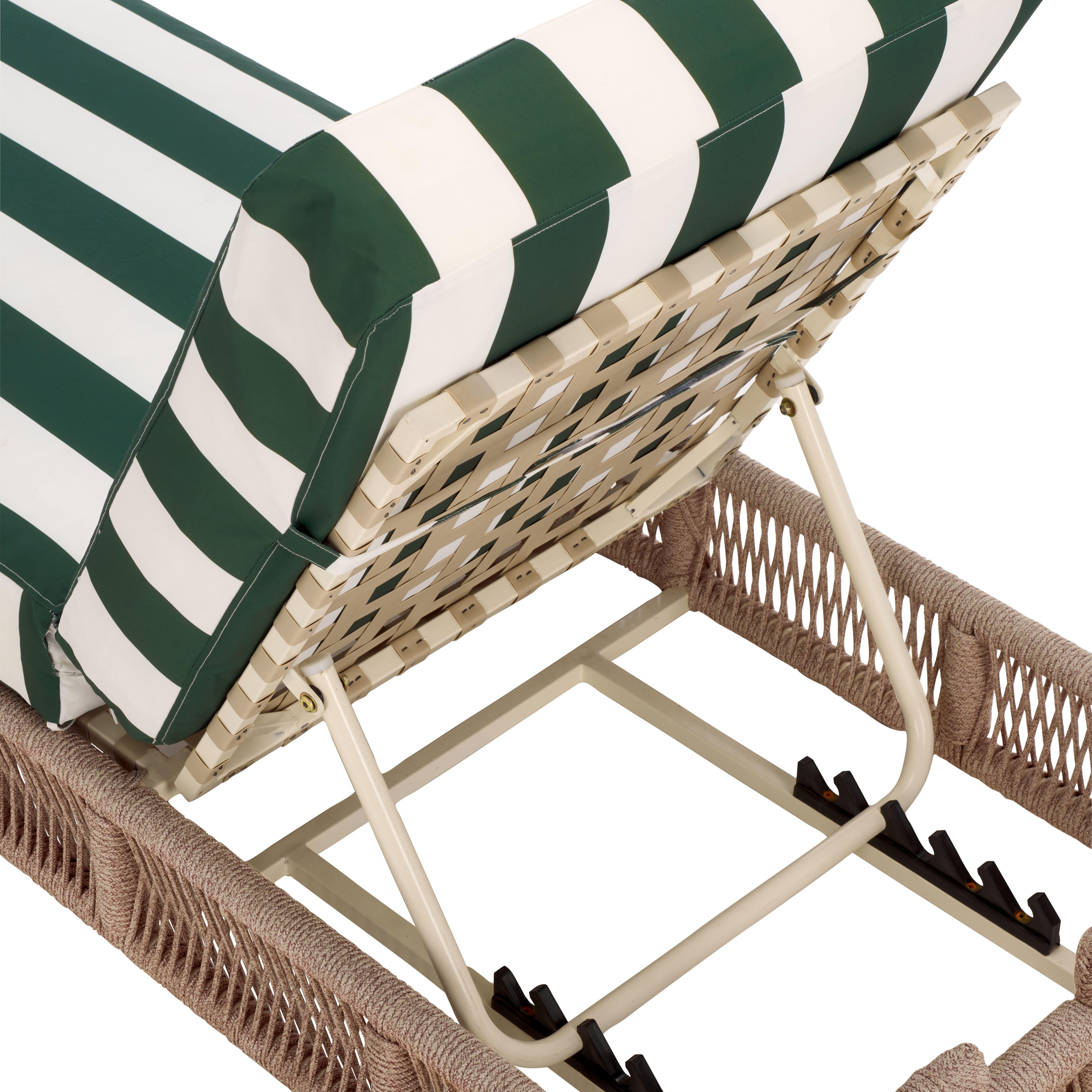 Safavieh Gillian Outdoor Chaise Lounge, Tan/Green, large