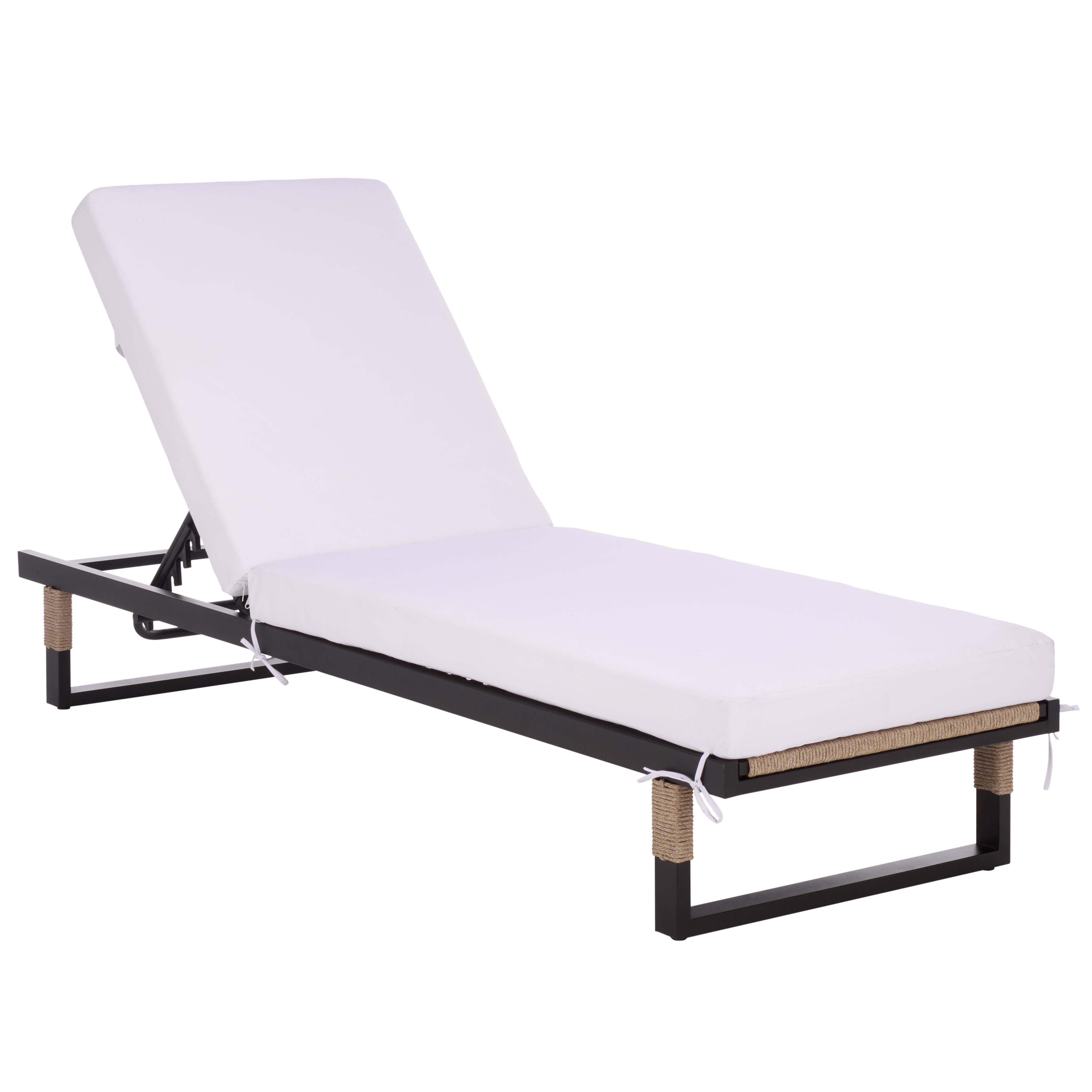 Safavieh Arman Outdoor Chaise Lounge, White, large