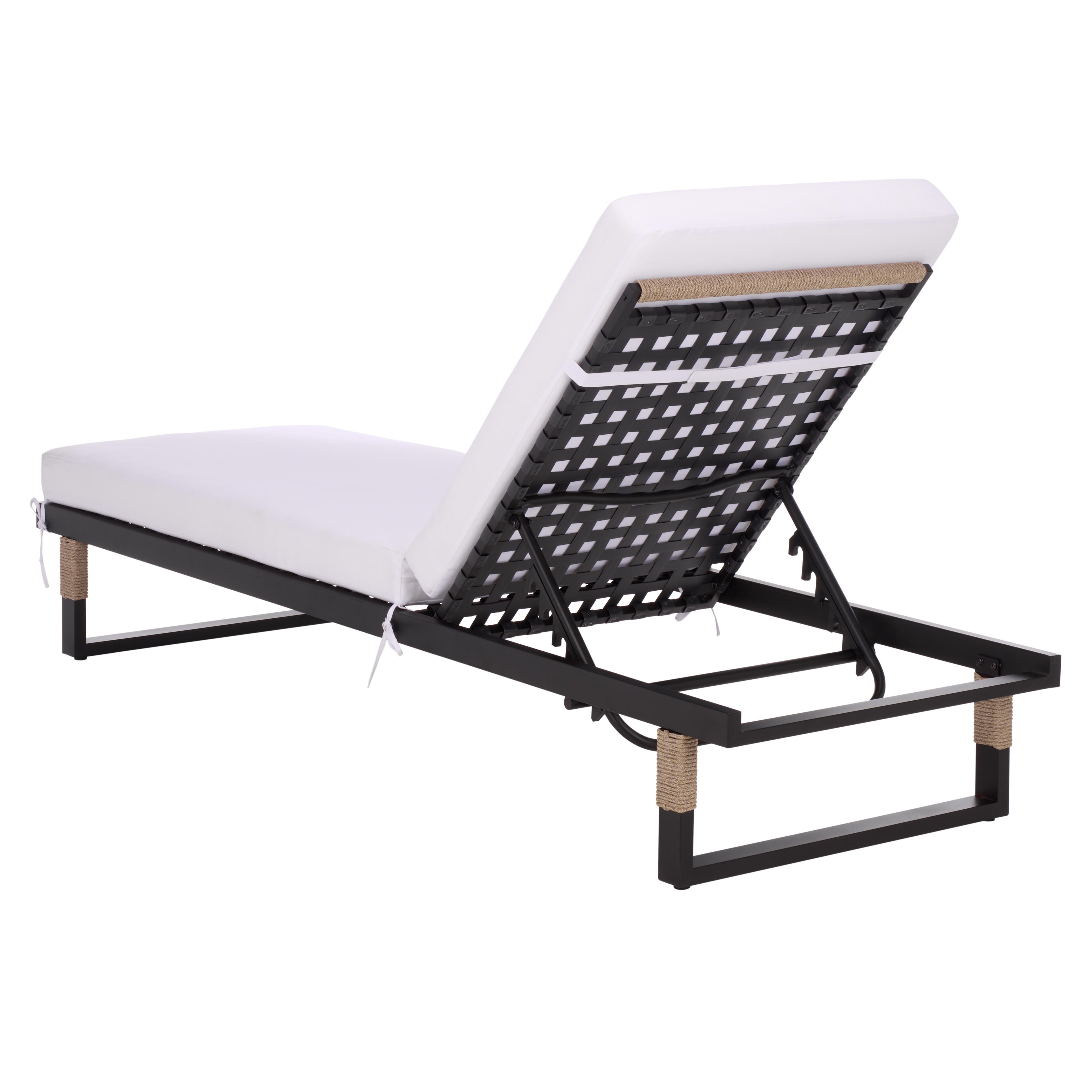 Safavieh Arman Outdoor Chaise Lounge, White, large
