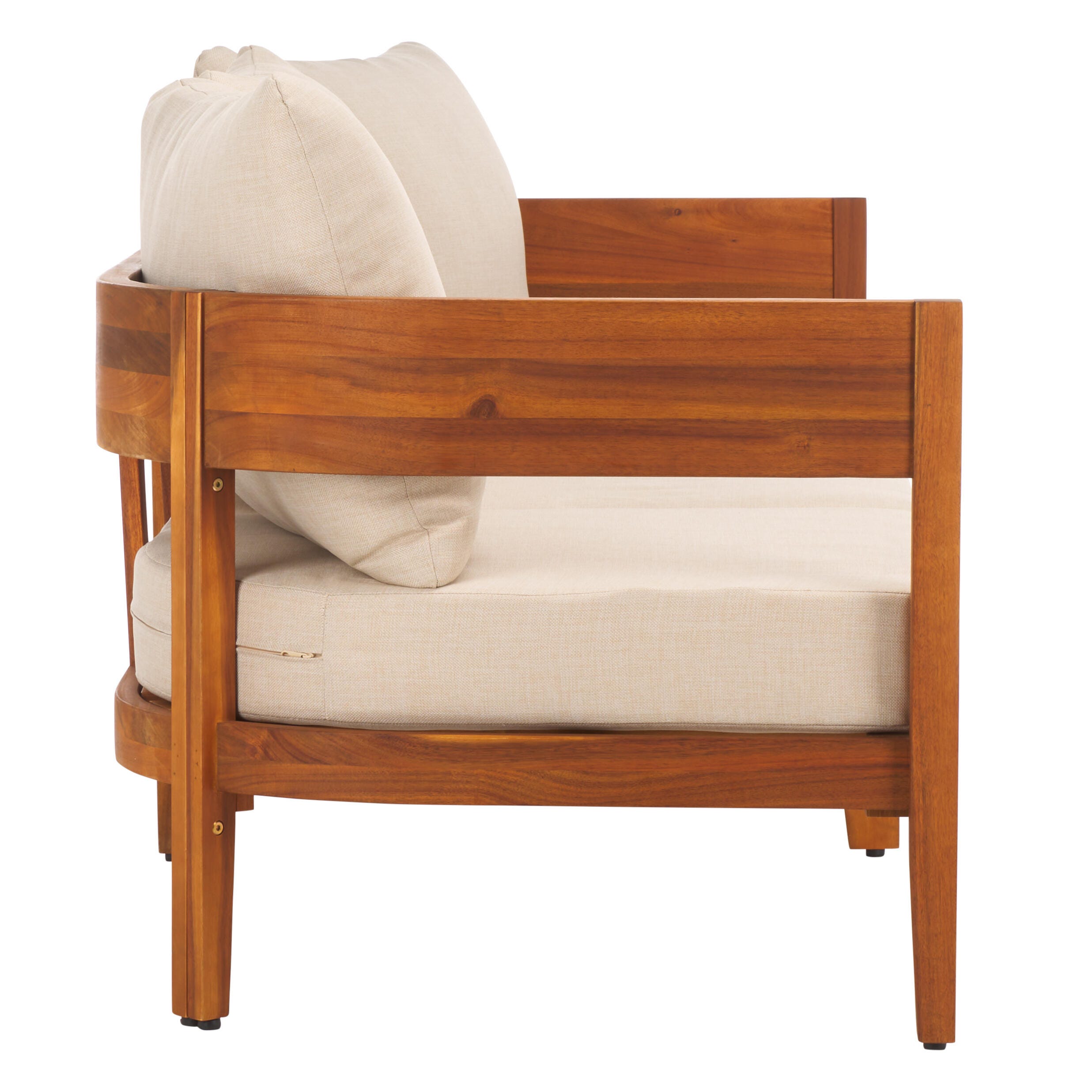 Safavieh Owen Outdoor Sofa, Brown/Beige, large