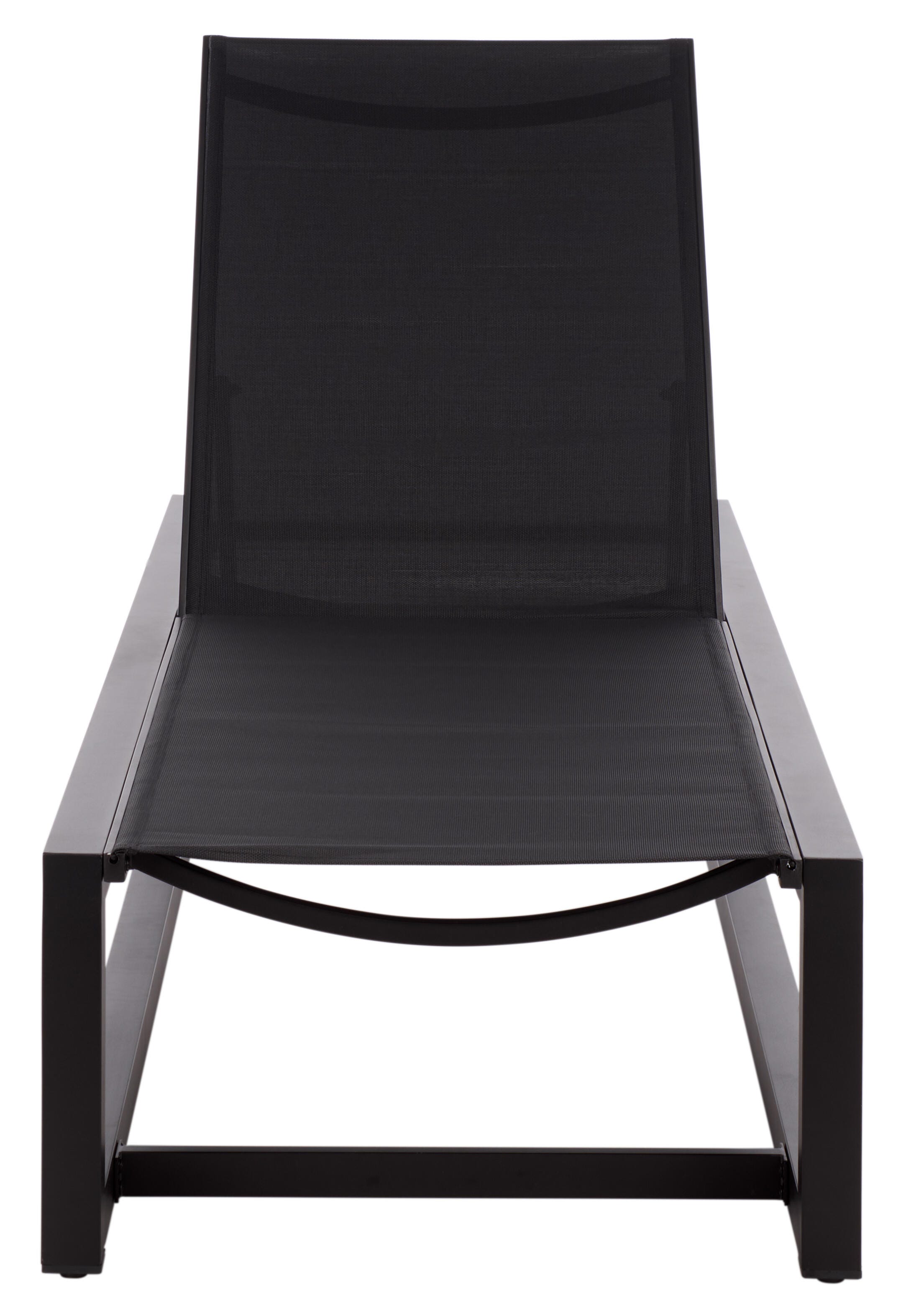 Safavieh Logan Outdoor Chaise Lounge, Black, large