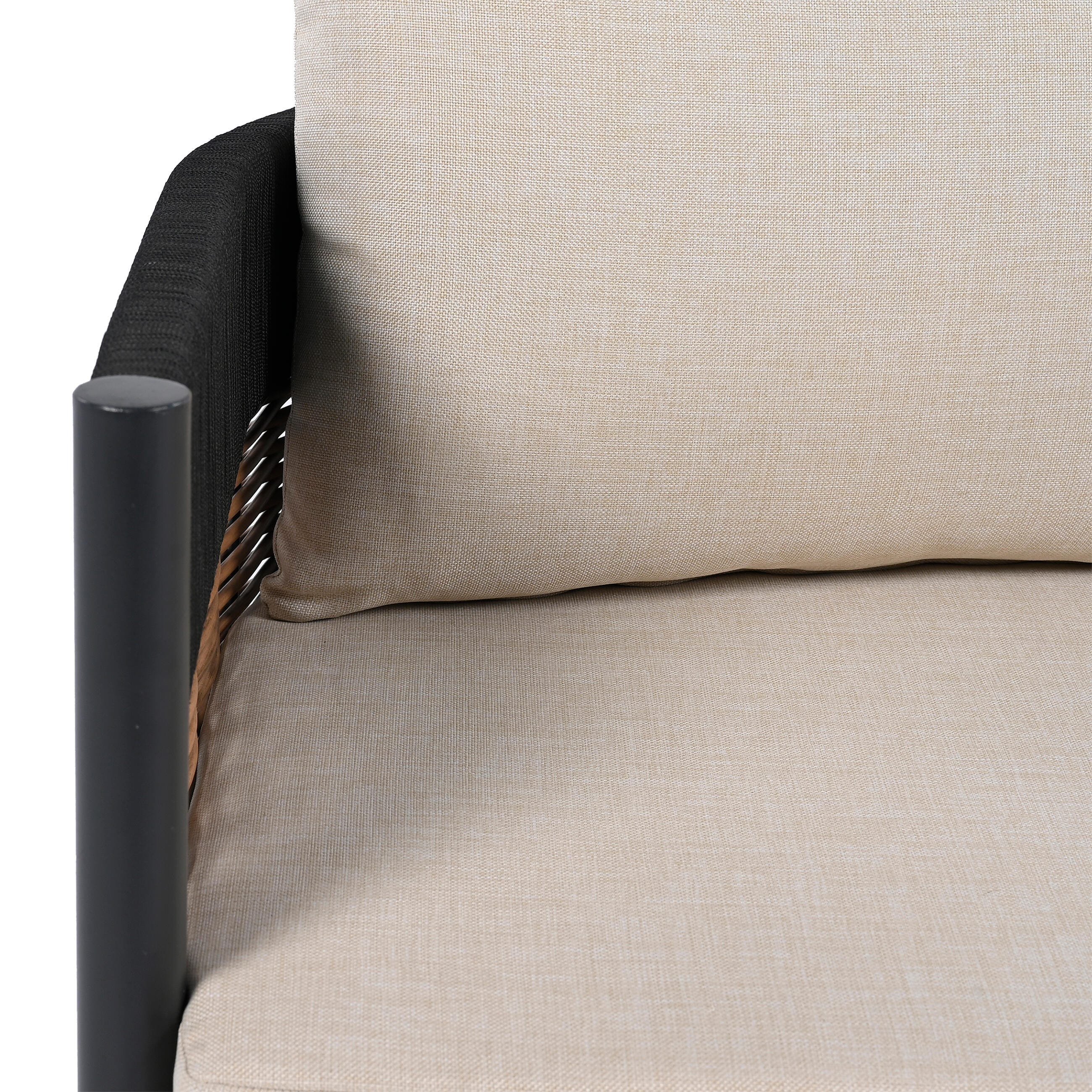 Safavieh Harrison Outdoor Sofa, Black/Tan, large