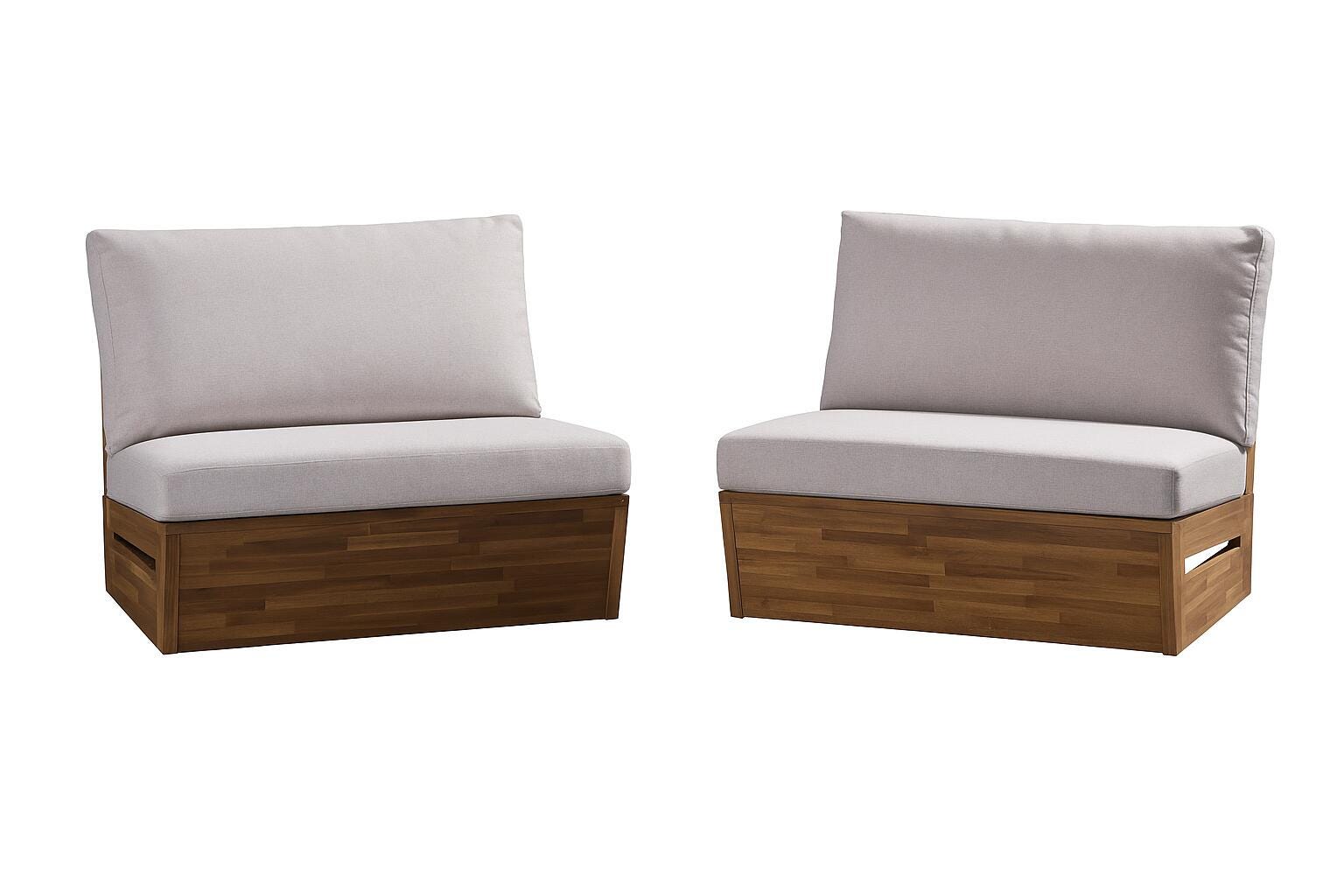 Safavieh Lynn Outdoor Lounge Chair (Set of 2), Brown/Beige, large