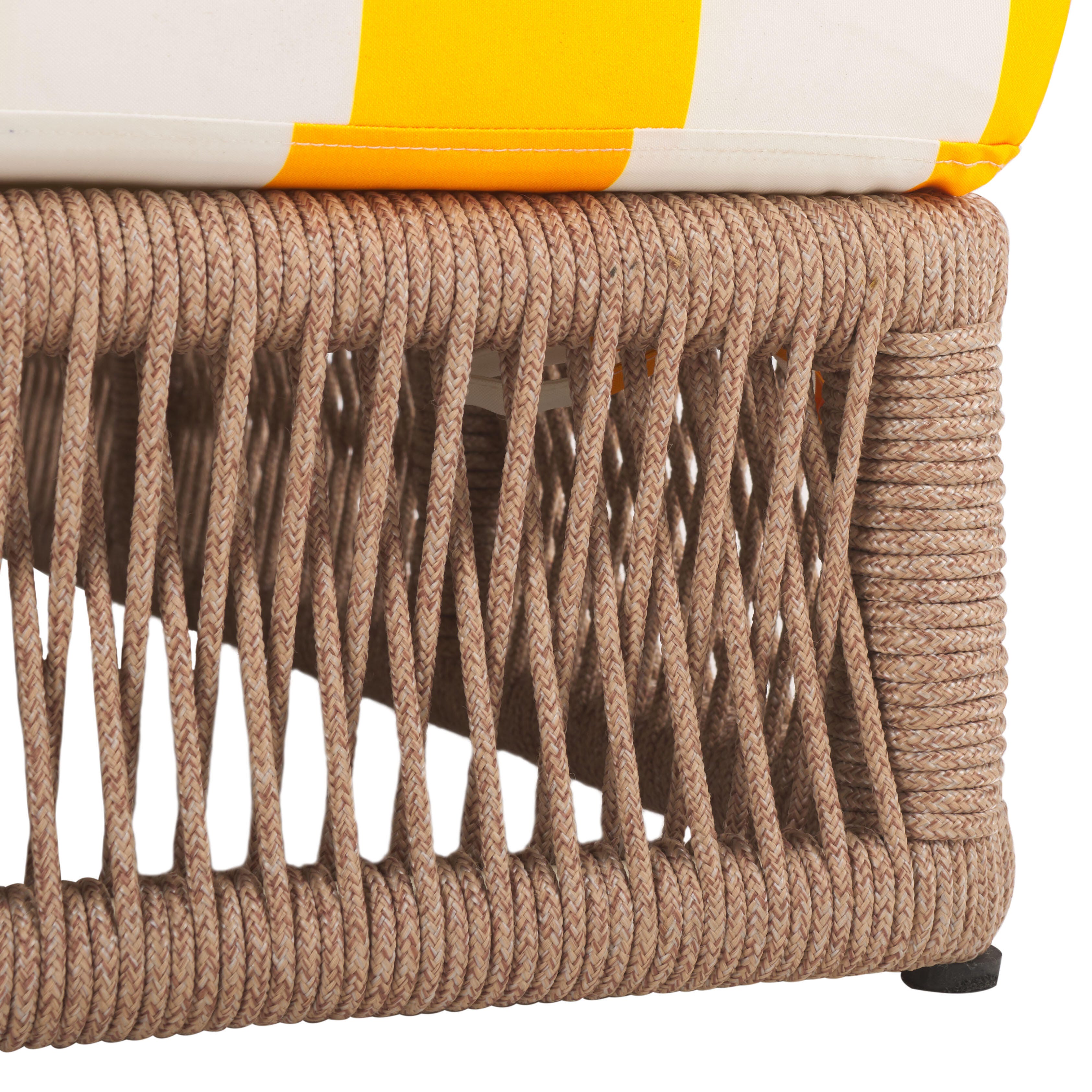 Safavieh Gillian Outdoor Chaise Lounge, Tan/Yellow, large