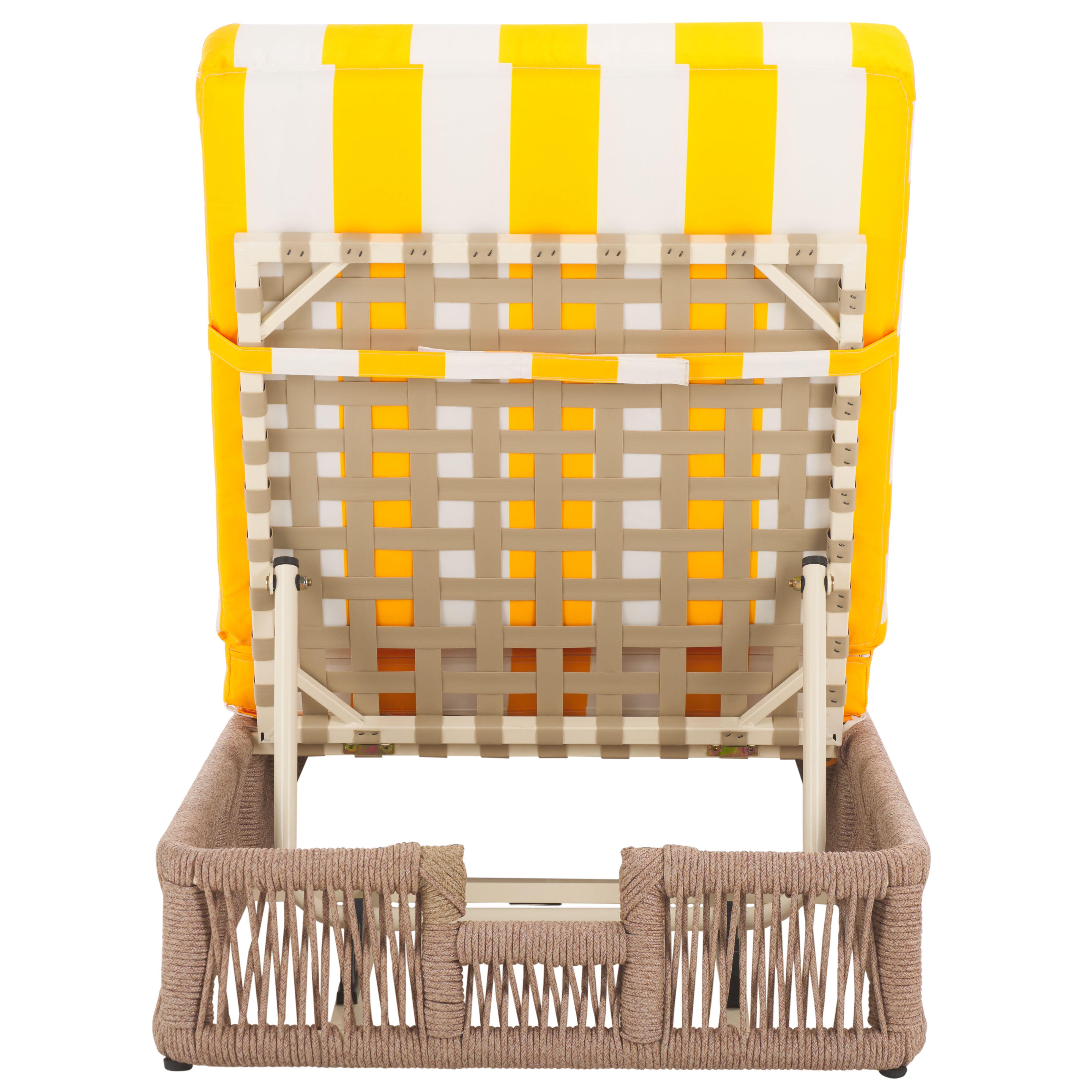 Safavieh Gillian Outdoor Chaise Lounge, Tan/Yellow, large
